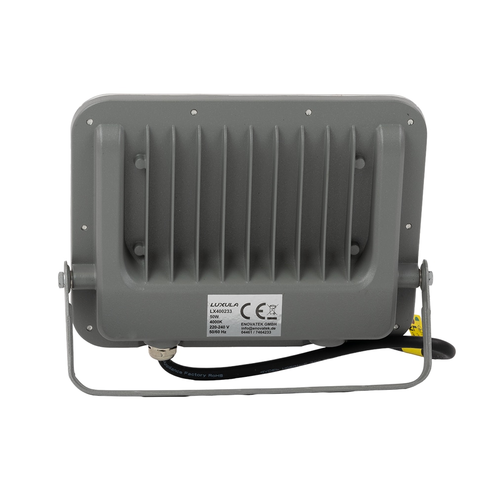 LUXULA LED-Fluter, EEK: E, 50W, 6500lm, 4000K, IP65, grau LUXULA LED-Fluter, EEK: E, 50W, 6500lm, 4000K, IP65, grau