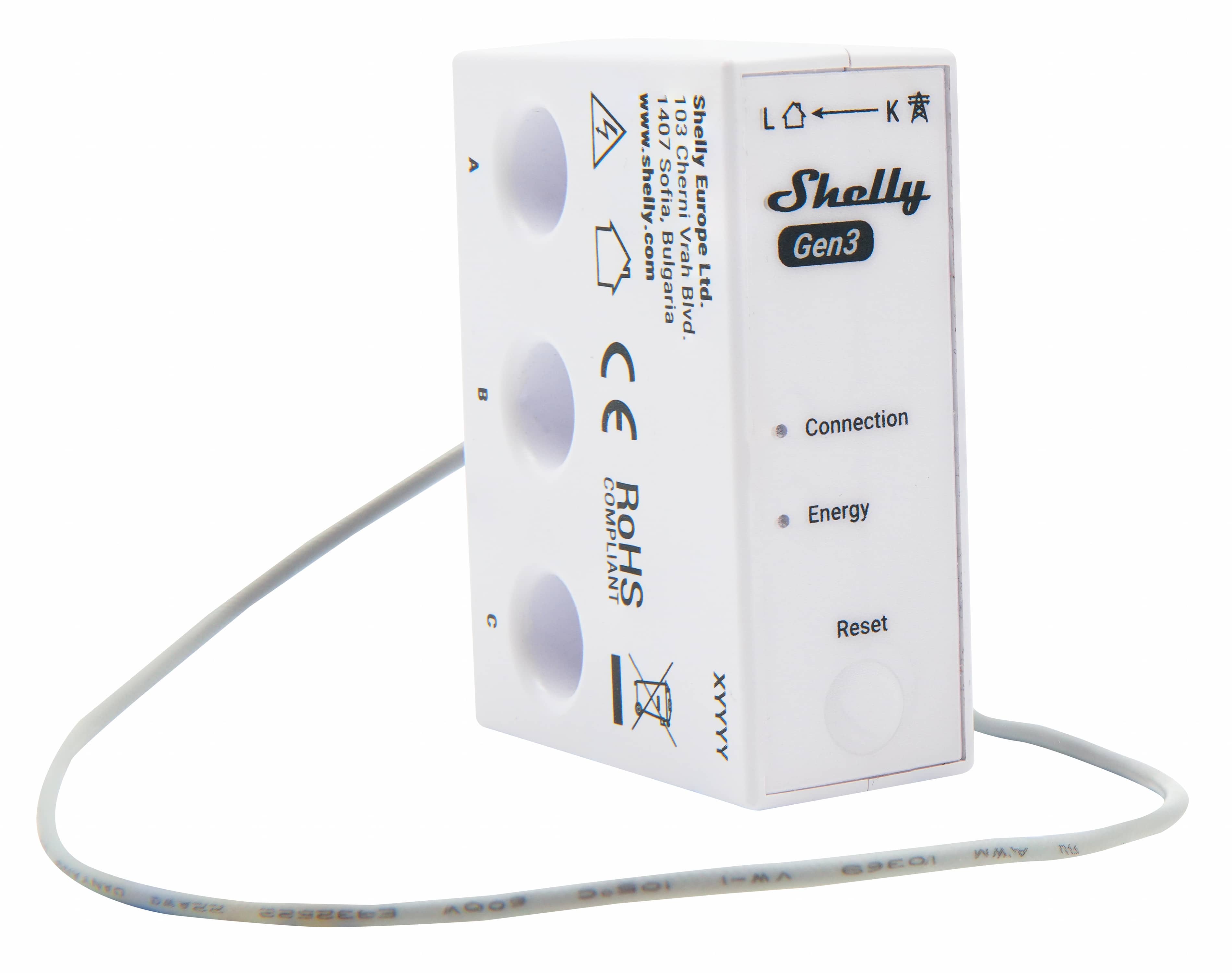 SHELLY WLAN-Stromzähler 3EM-63T Gen3, weiß SHELLY WLAN-Stromzähler 3EM-63T Gen3, weiß
