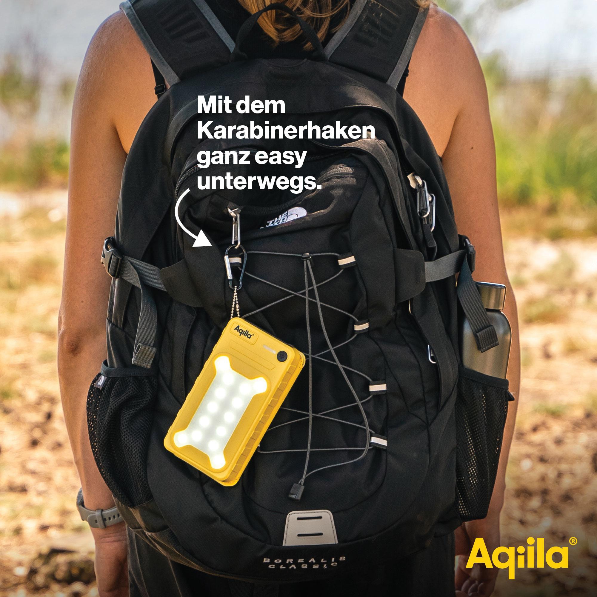 AQIILA Solar Powerbank Powerbird BS10, 20 W, 10.000mAh, USB-A, USB-C, gelb AQIILA Solar Powerbank Powerbird BS10, 20 W, 10.000mAh, USB-A, USB-C, gelb