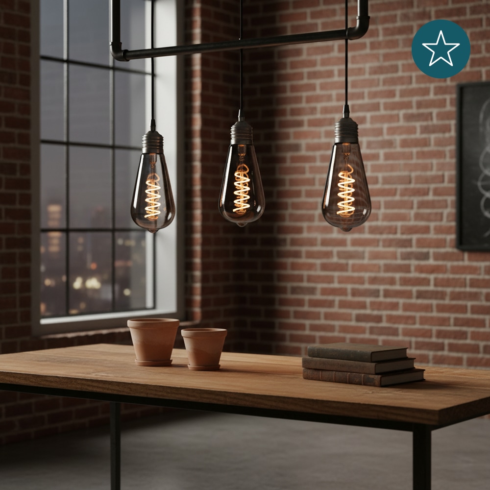 LUXULA LED-Filament-Lampe, SPIRAL, Pear, E27, 4W, 40lm, 1800K, dimmbar LUXULA LED-Filament-Lampe, SPIRAL, Pear, E27, 4W, 40lm, 1800K, dimmbar