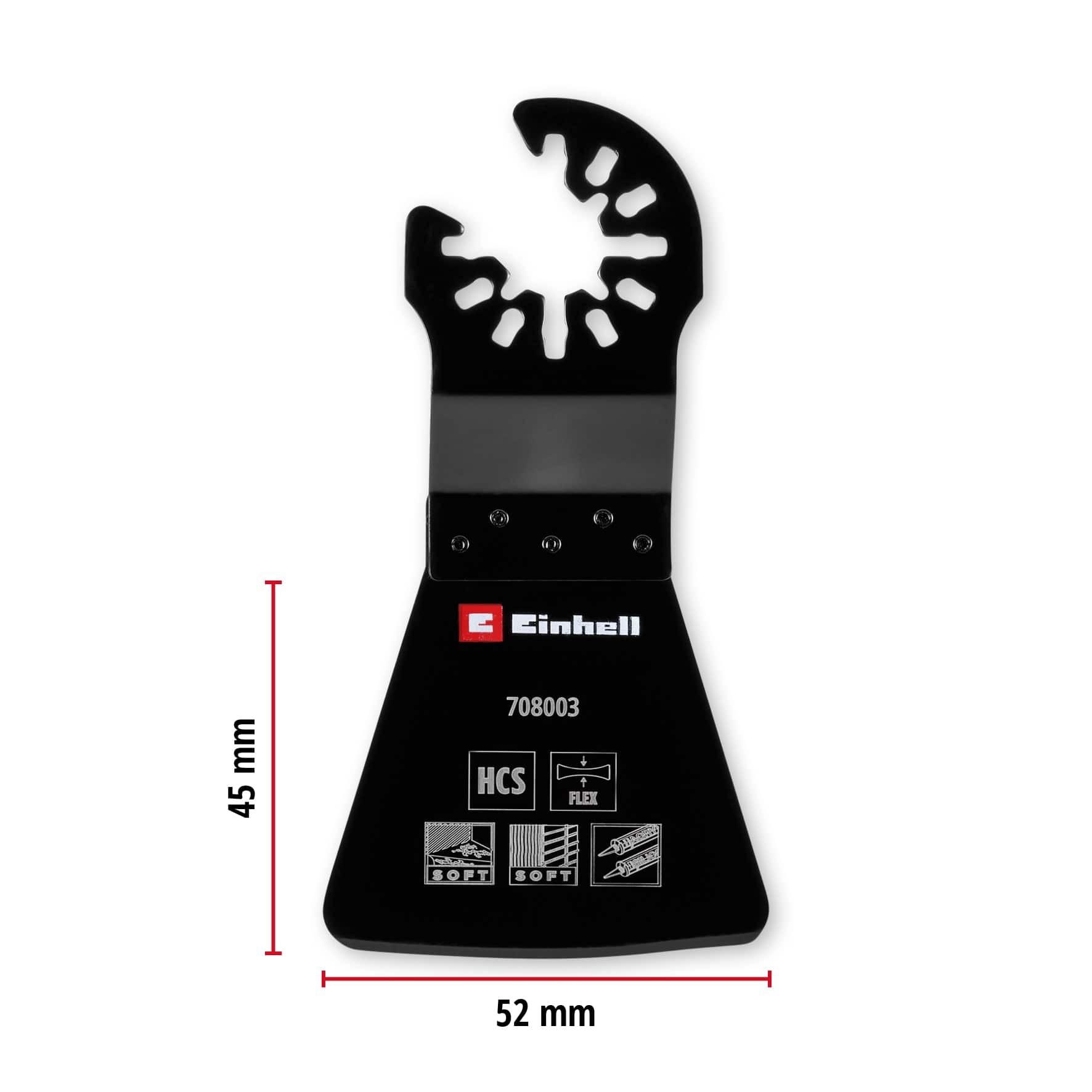 EINHELL Schaber, 708003, HCS, Flexibel, 52 mm EINHELL Schaber, 708003, HCS, Flexibel, 52 mm