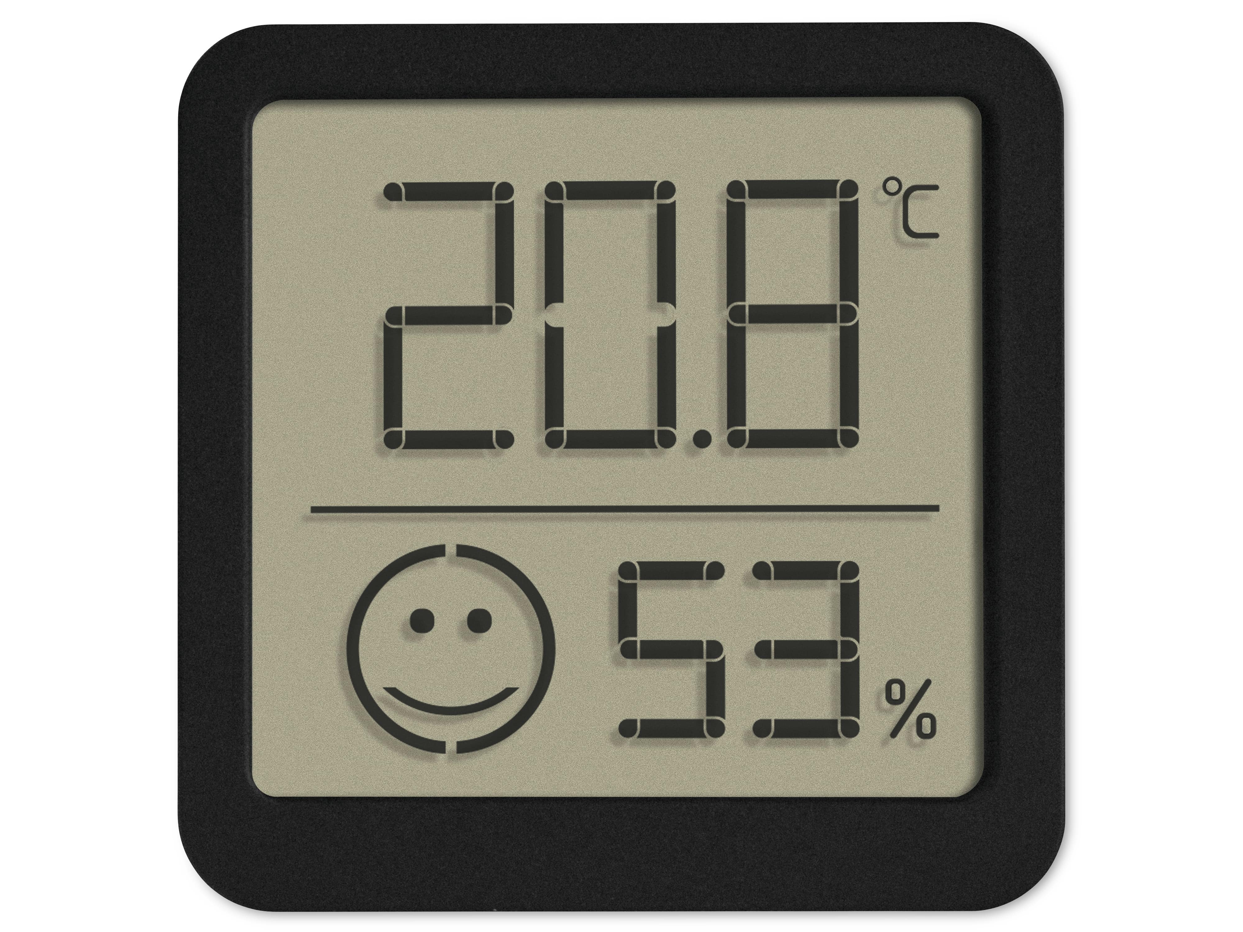 TFA Digitales Thermo-Hygrometer 30.5053.01.02, 2 Stück, schwarz TFA Digitales Thermo-Hygrometer 30.5053.01.02, 2 Stück, schwarz