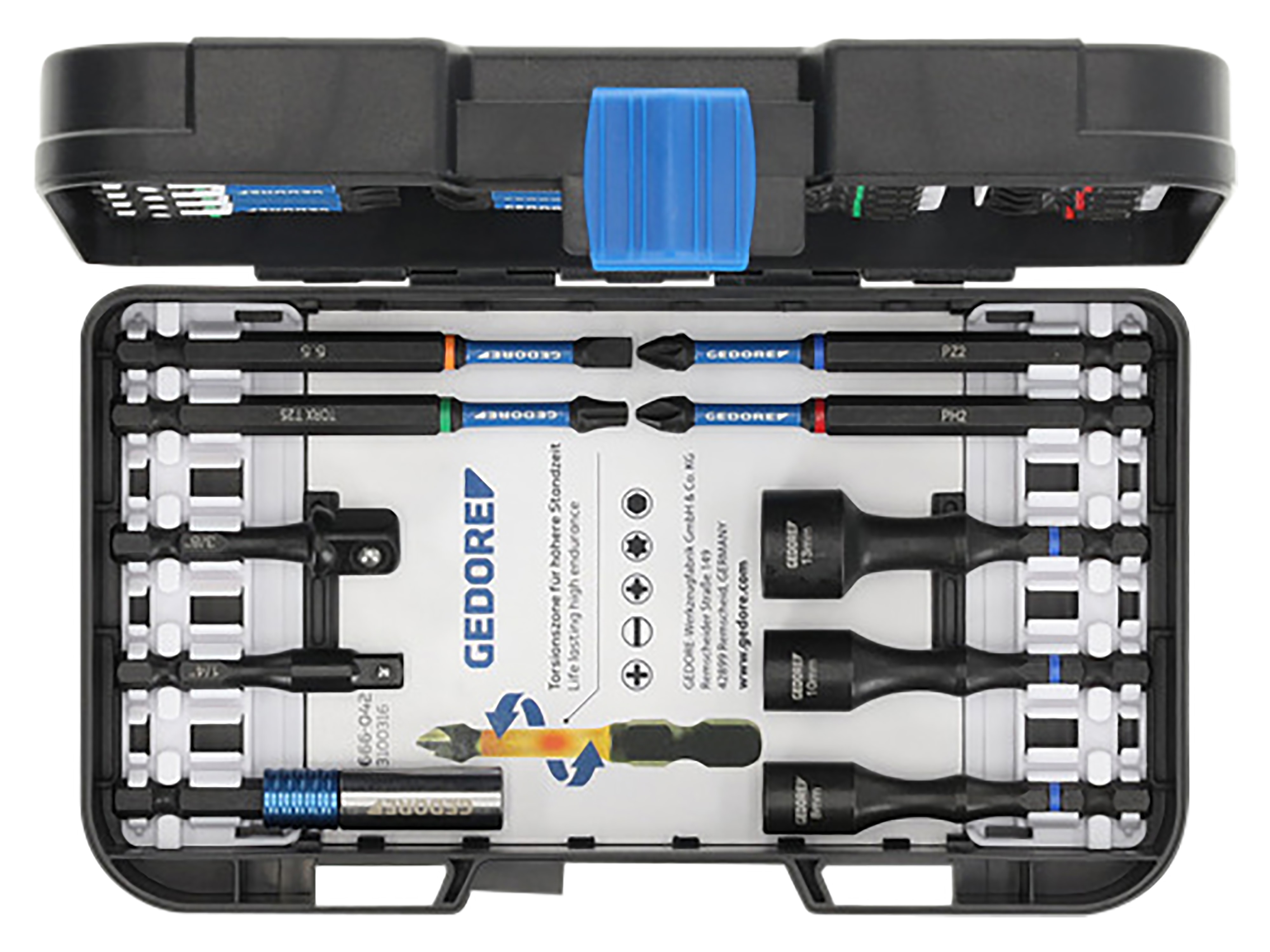 GEDORE BLAU Torsions-Bit-Set, 666-0,42, 42-teilig GEDORE BLAU Torsions-Bit-Set, 666-0,42, 42-teilig