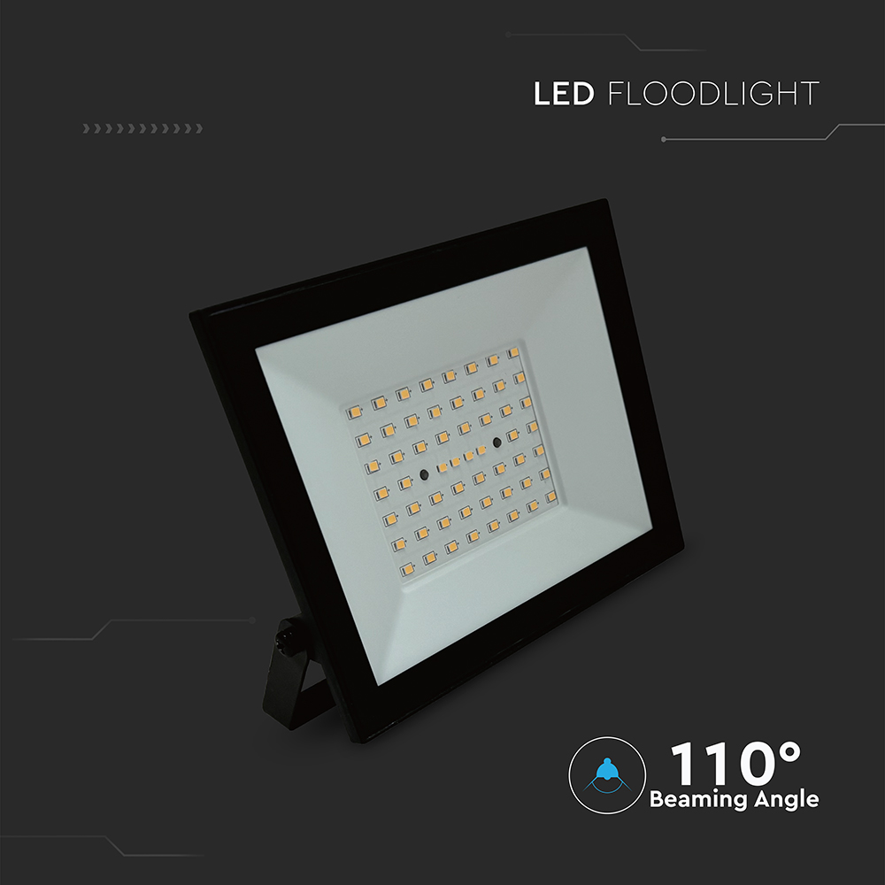 V-TAC LED-Fluter, VT-44054, 50 W, 4000K, EEK: F, 4000 lm, neutralweiß, IP65, schwarz V-TAC LED-Fluter, VT-44054, 50 W, 4000K, EEK: F, 4000 lm, neutralweiß, IP65, schwarz