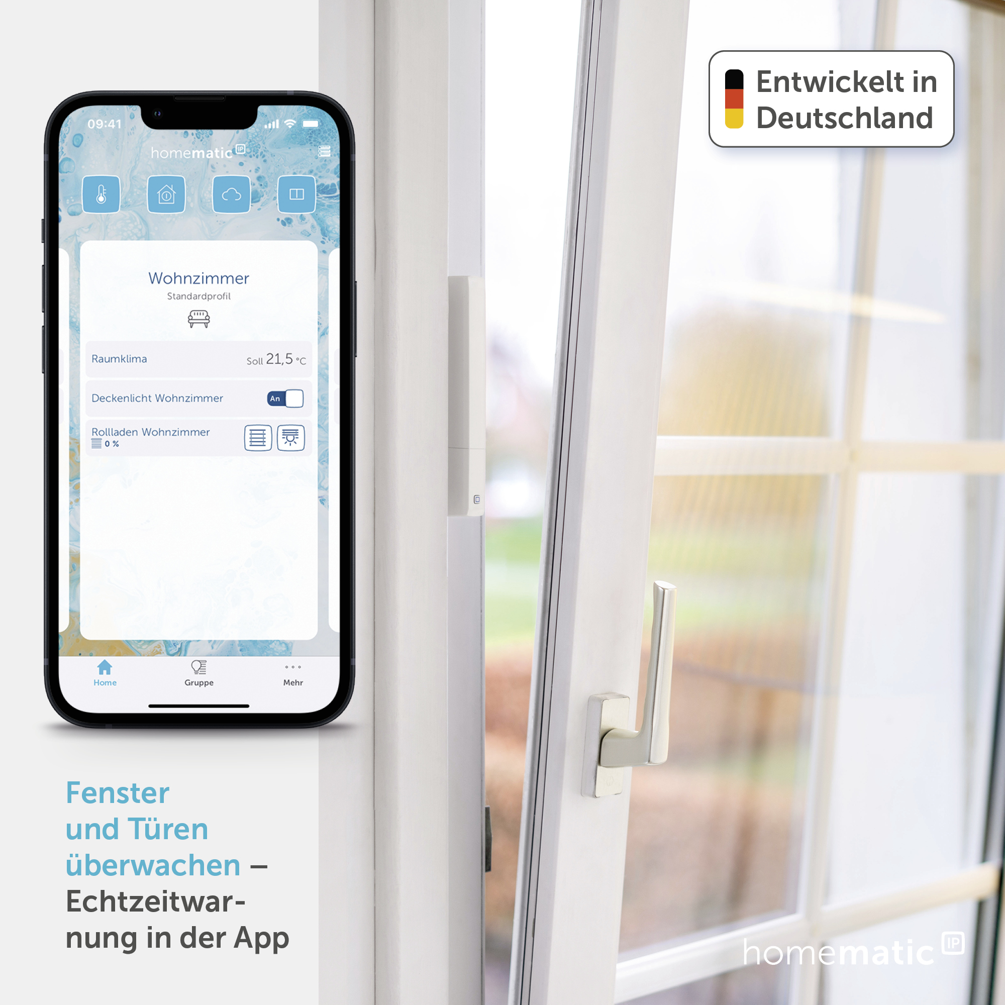 HOMEMATIC IP Fenster- und Türkontakt, 158603A0, optisch, plus HOMEMATIC IP Fenster- und Türkontakt, 158603A0, optisch, plus