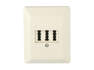 S-IMPULS TAE-Dose, 3x6 NFN, Aufputz, beige S-IMPULS TAE-Dose, 3x6 NFN, Aufputz, beige