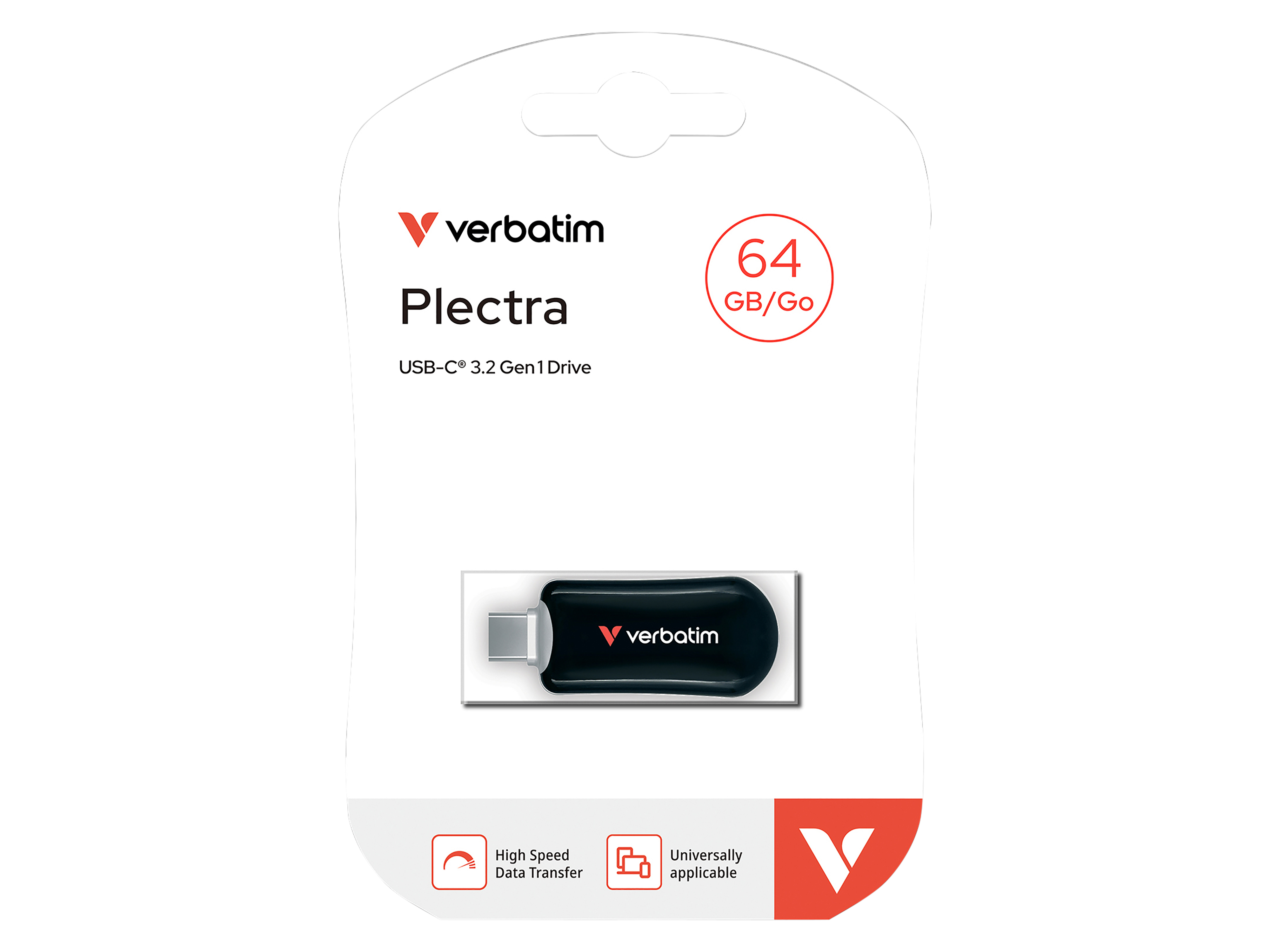 VERBATIM USB-C Stick Plectra 30224 USB 3.2 64GB schwarz