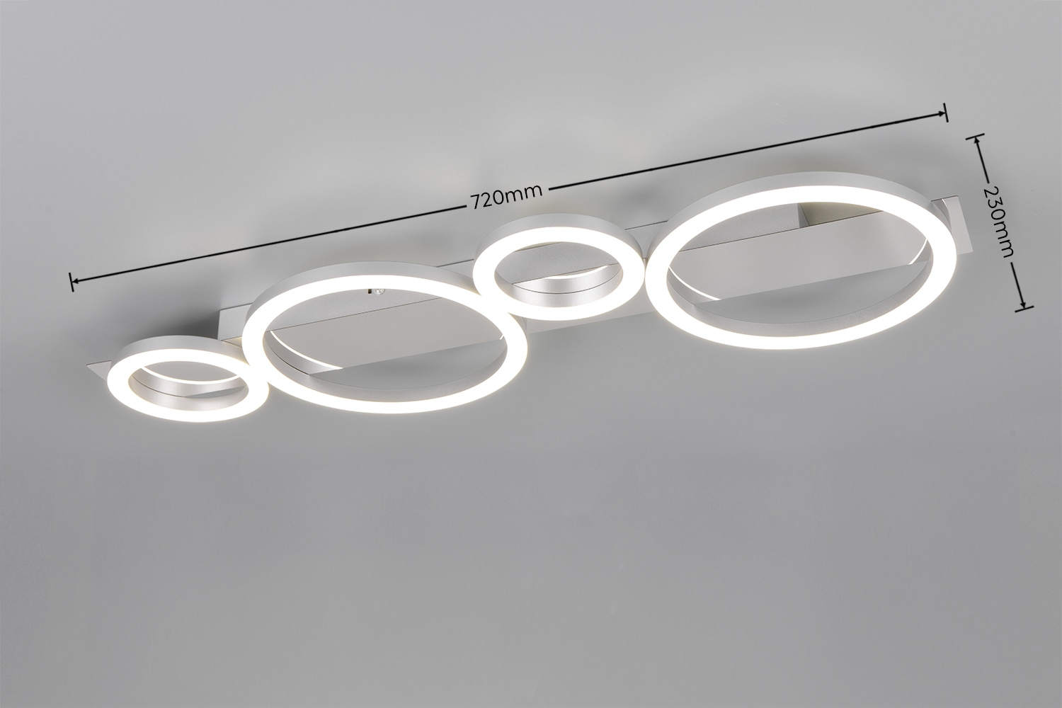 REALITY LED-Deckenleuchte LUMOS, R64821106, 26,5W, 3300lm, 4000K, chrom