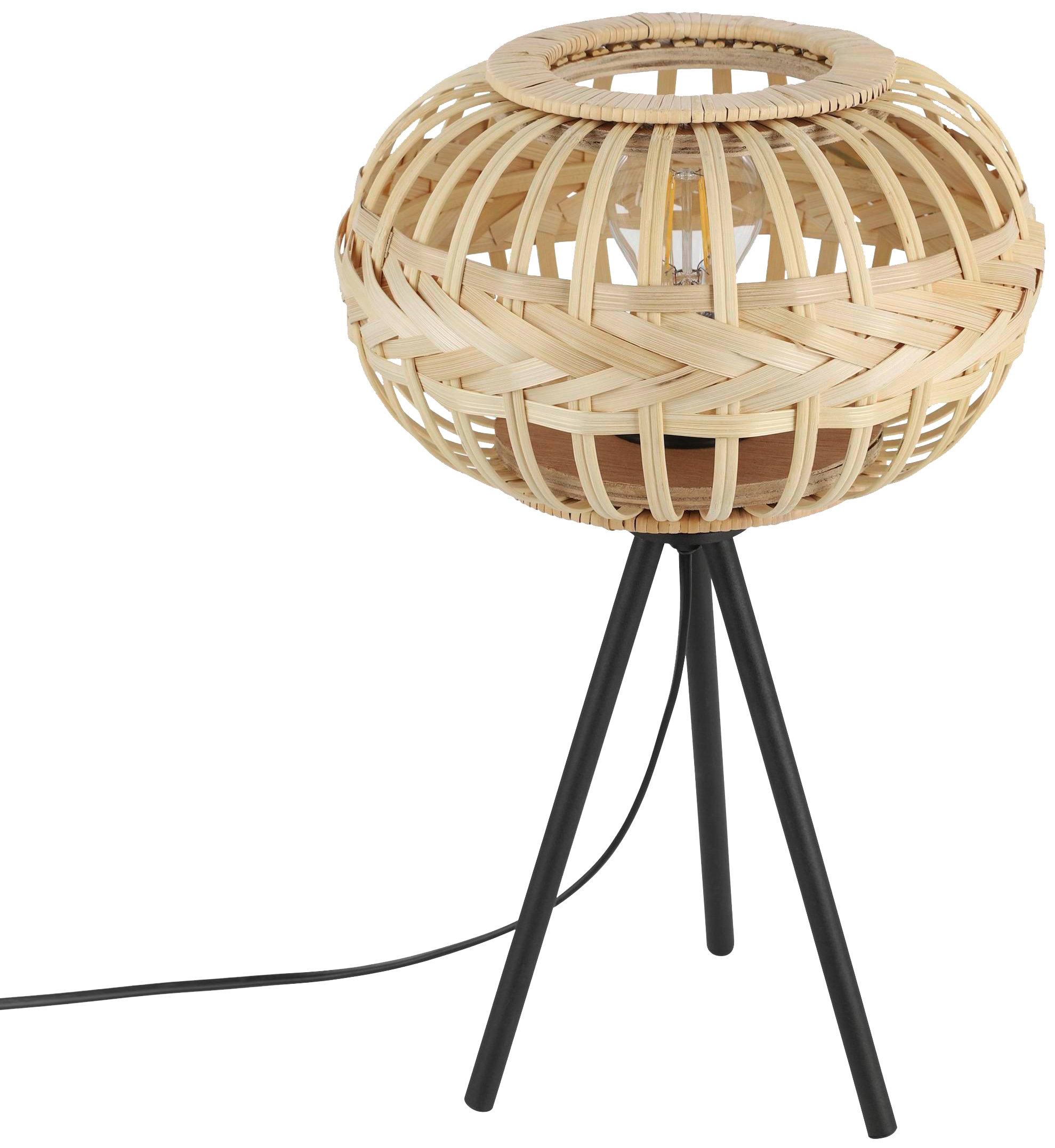 EGLO Tischleuchte 43865 Holz natur, für E27, max. 40 W EGLO Tischleuchte 43865 Holz natur, für E27, max. 40 W