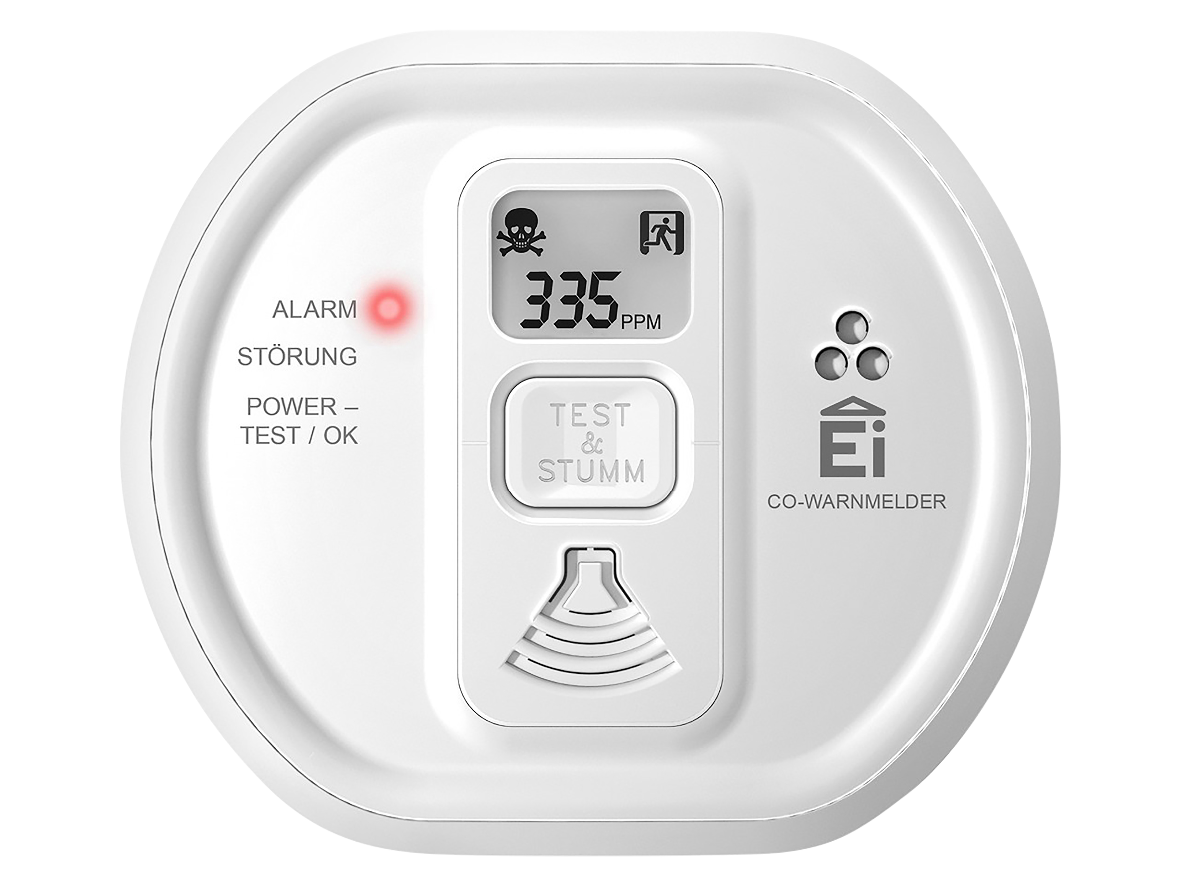 EI ELECTRONICS Kohlenmonoxid-Alarm Ei208iDW-3XD, 10-Jahres-Batterie, funkvernetzbar, mit digitaler Anzeige EI ELECTRONICS Kohlenmonoxid-Alarm Ei208iDW-3XD, 10-Jahres-Batterie, funkvernetzbar, mit digitaler Anzeige