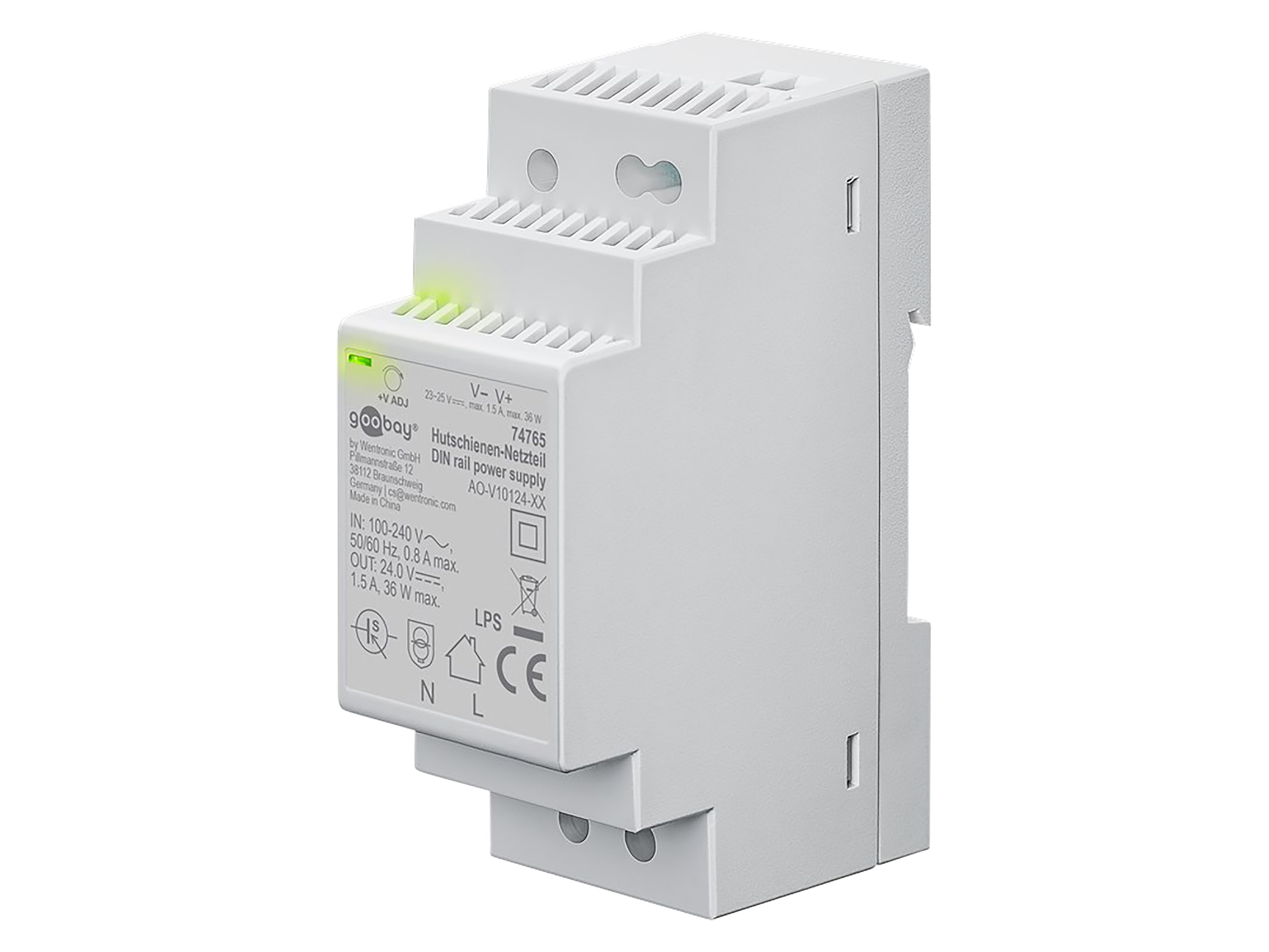 GOOBAY Hutschienen-Netzteil 74765, 24 V, 1,5 A, 36 W
