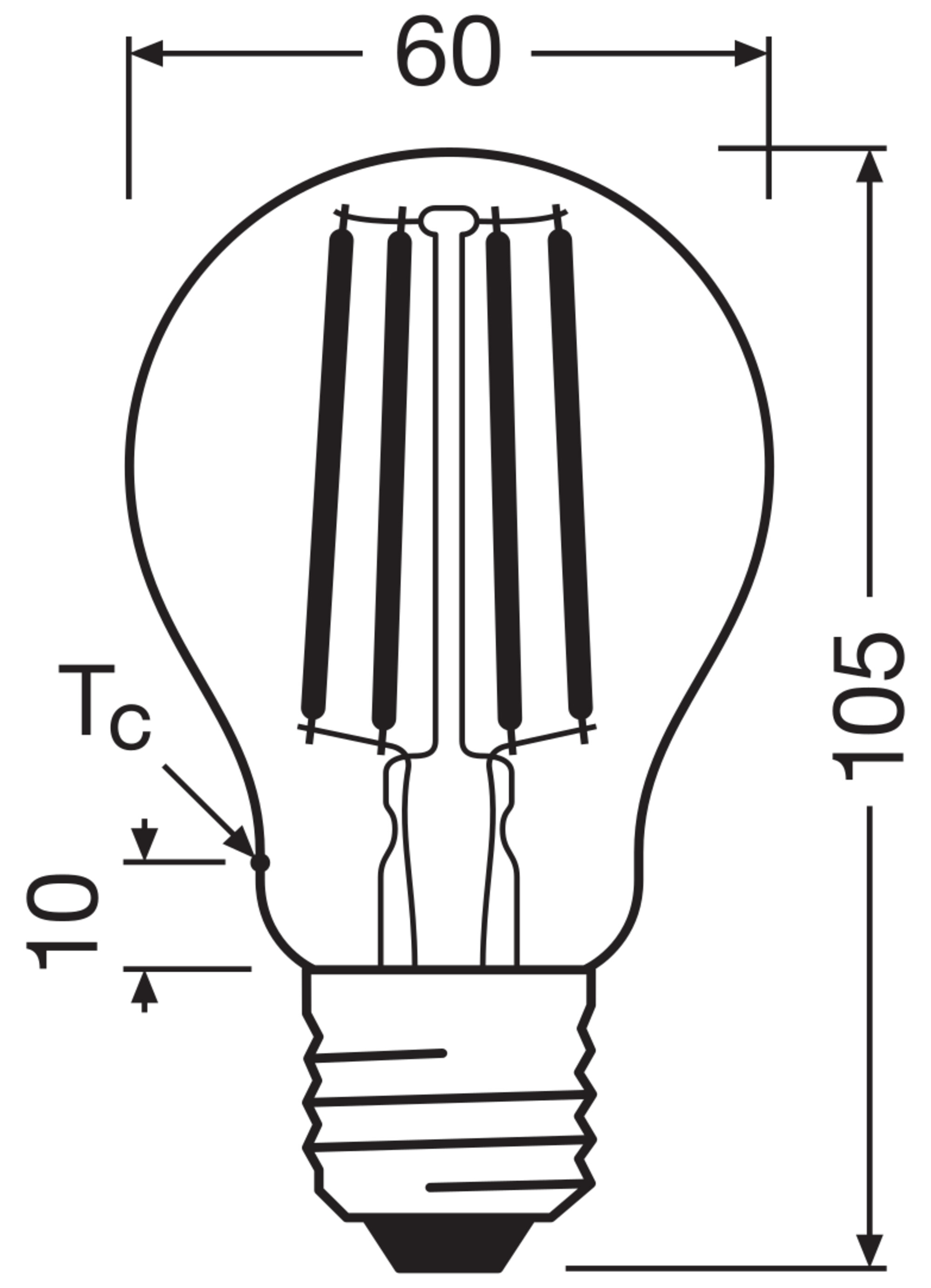 OSRAM LED-Lampe, Kolbenform A100, E27, 7,2 W, 2700 K, EEK: A, 1521 lm, warmweiß OSRAM LED-Lampe, Kolbenform, E27, 7,2 W, 2700 K, EEK: A, 1521 lm, warmweiß