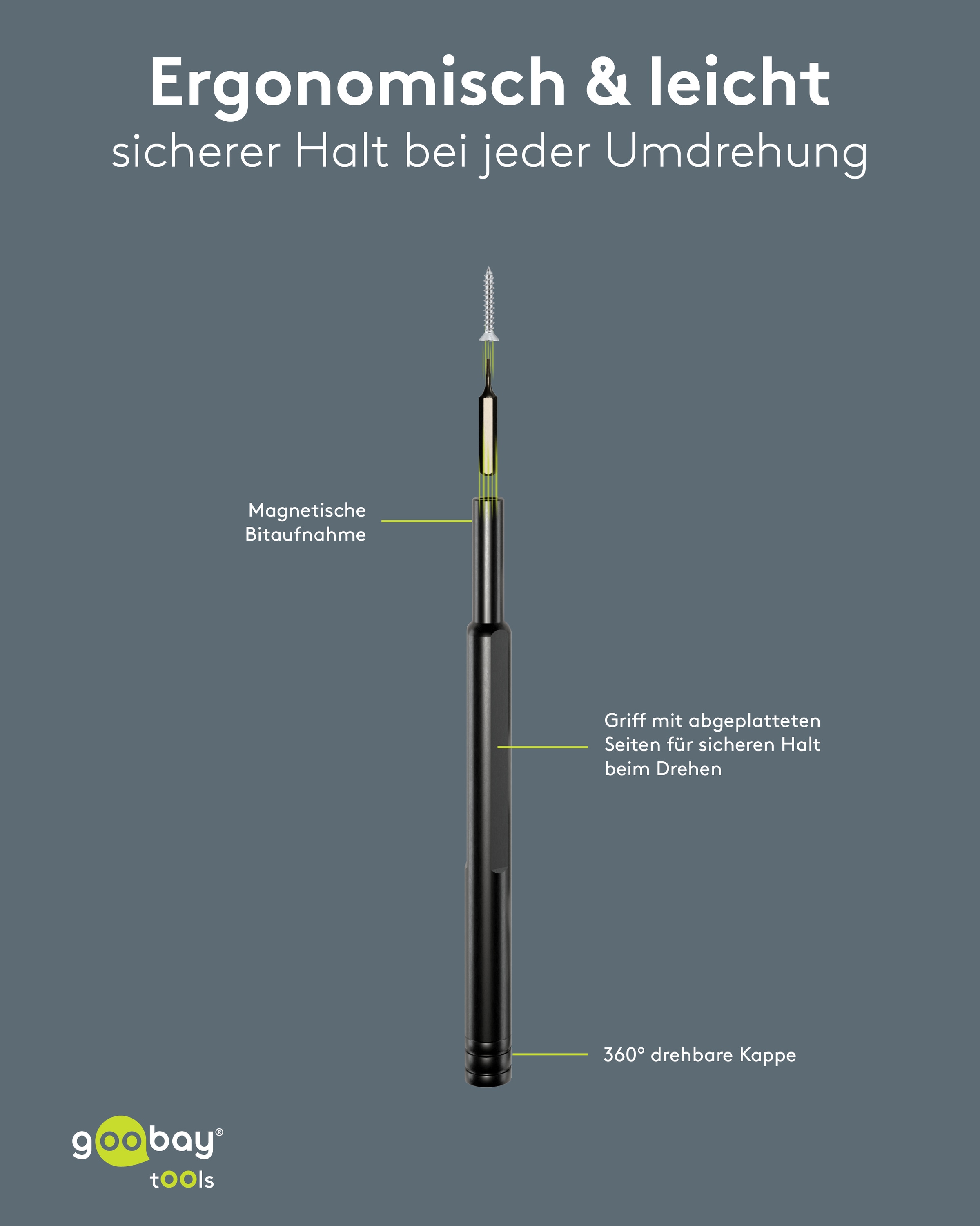 GOOBAY TOOLS Schraubendreher-Set, 77836, mit 24-tlg. Präzisions-Bitsatz GOOBAY TOOLS Schraubendreher-Set, 77836, mit 24-tlg. Präzisions-Bitsatz