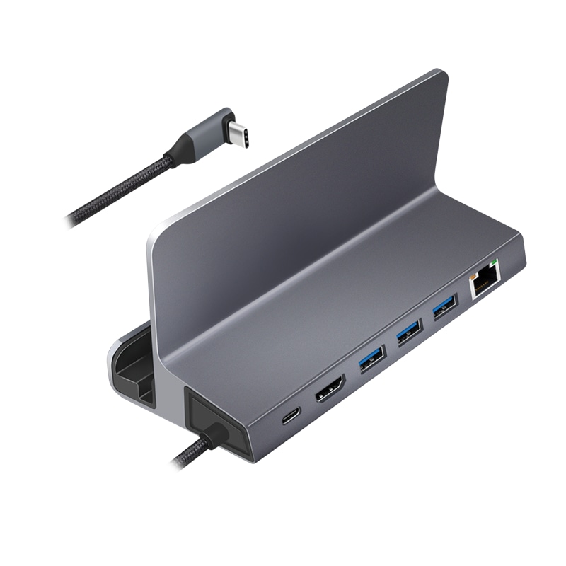 LOGILINK USB 3.2 Dockingstation UA0408, Gen1, 6-Port, USB-C PD, Aluminium-Silber LOGILINK USB 3.2 Dockingstation UA0408, Gen1, 6-Port, USB-C PD, Aluminium-Silber