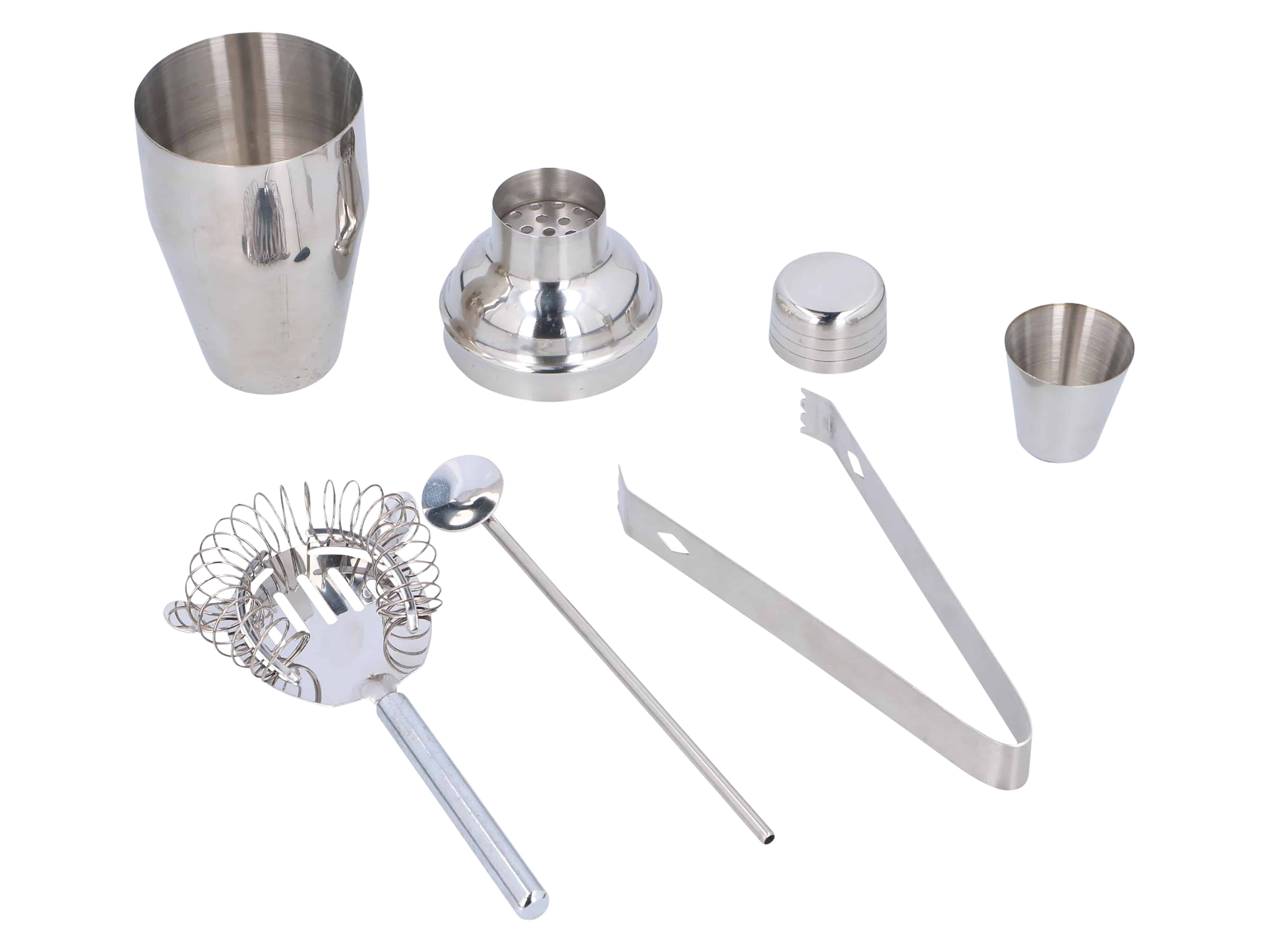 ALPINA Cocktail-Set 10185, 5-Teilig, Shaker 350ml, rostfrei, Edelstahl ALPINA Cocktail-Set 10185, 5-Teilig, Shaker 350ml, rostfrei, Edelstahl