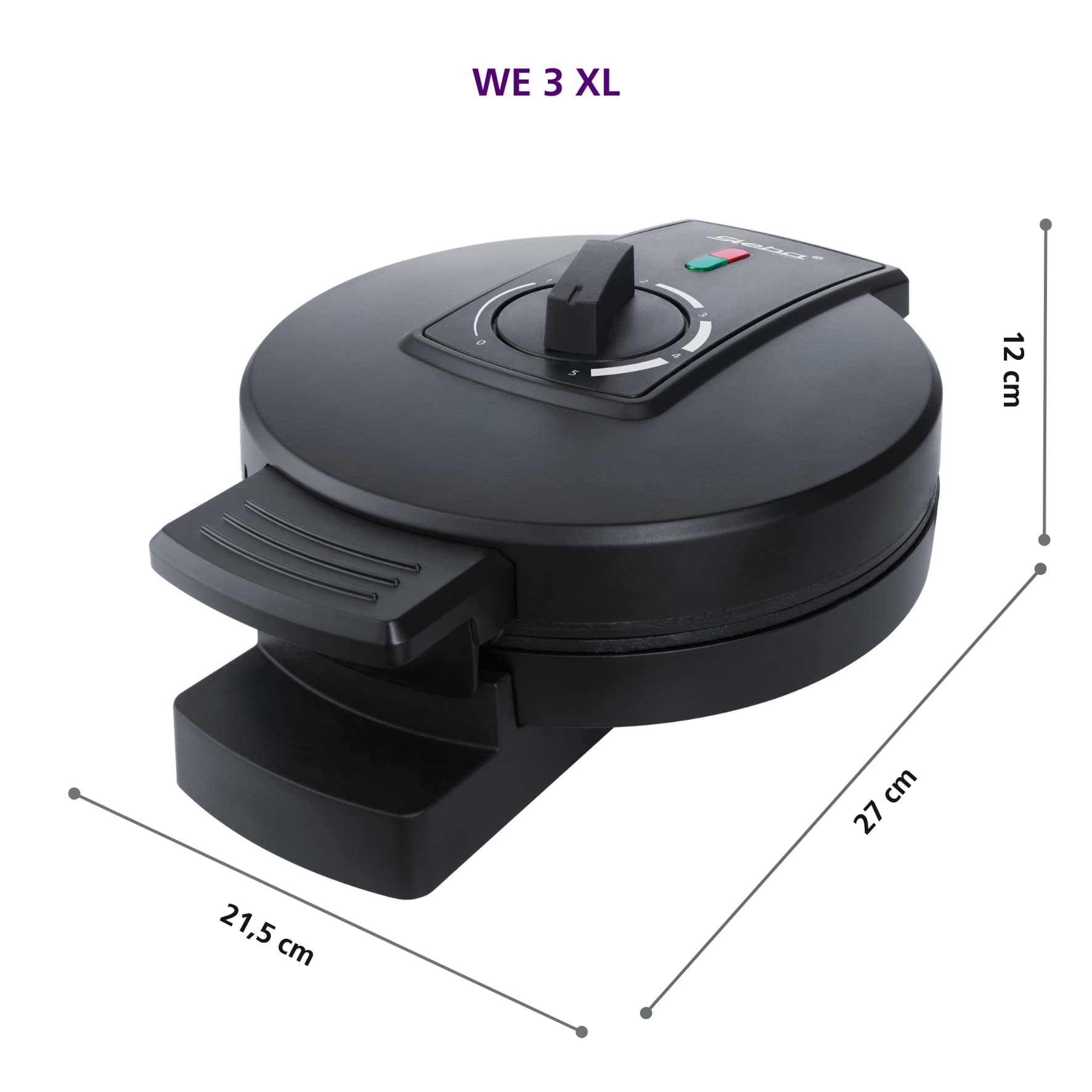 STEBA XL Waffeleisen WE 3 XL, Ø18,5cm, 5 Herzwaffeln, 900W STEBA XL Waffeleisen WE 3 XL, Ø18,5cm, 5 Herzwaffeln, 900W