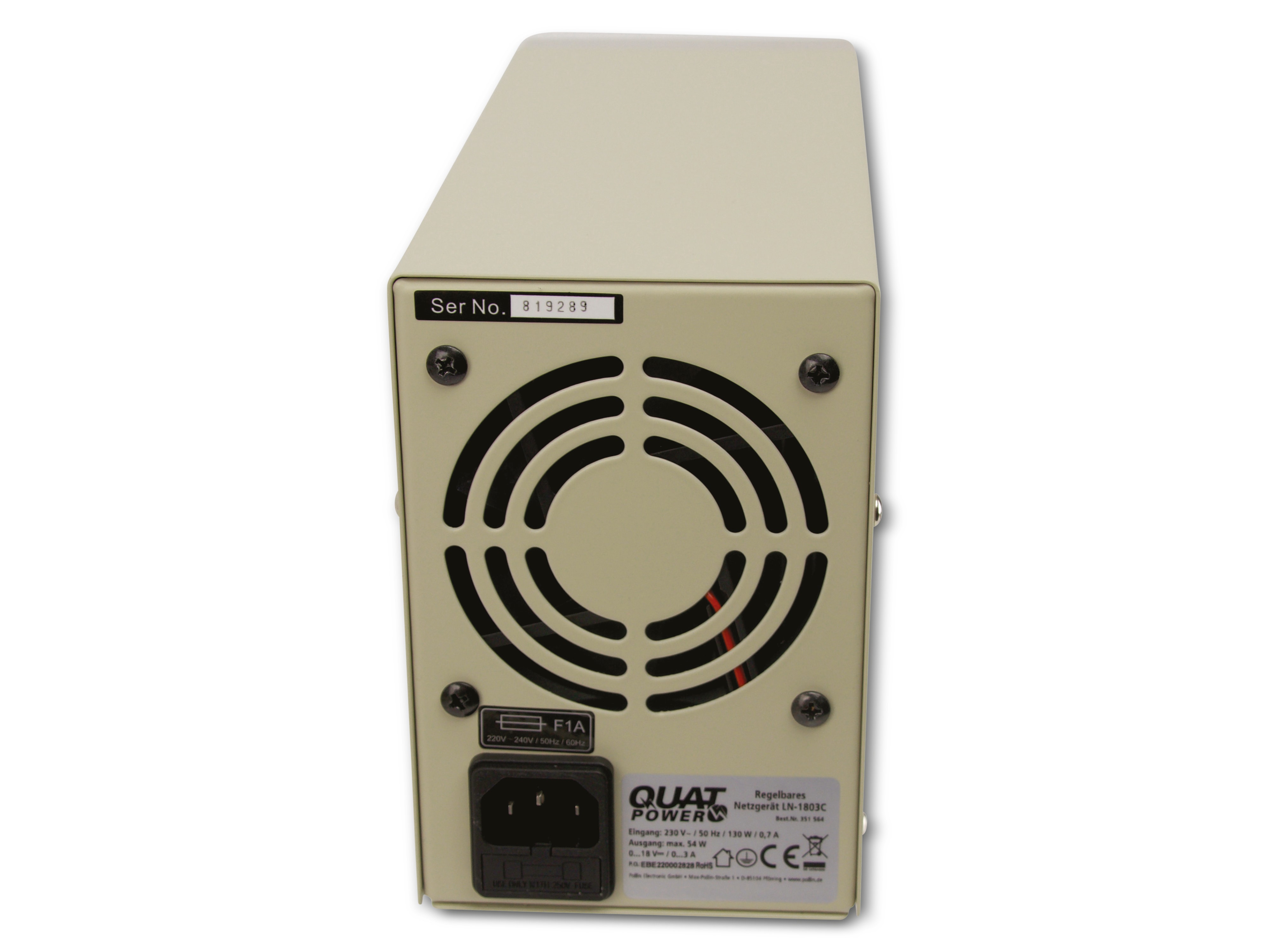 QUATPOWER Regelbares Labornetzgerät LN-1803C, 0...18 V-/0...3 A, Sicherheitstransformator QUATPOWER Regelbares Labornetzgerät LN-1803C, 0...18 V-/0...3 A, Sicherheitstransformator