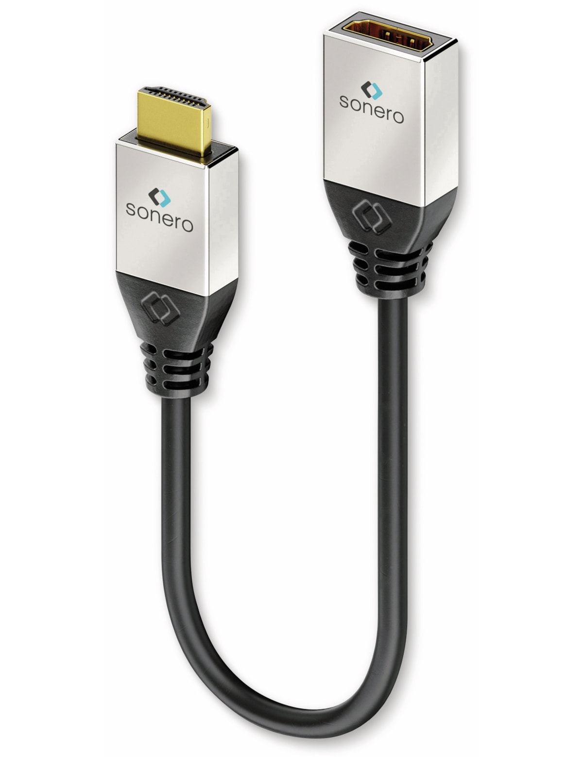 SONERO HDMI-Adapter Metallstecker, 0,25 m, Stecker/Kupplung SONERO HDMI-Adapter Metallstecker, 0,25 m, Stecker/Kupplung