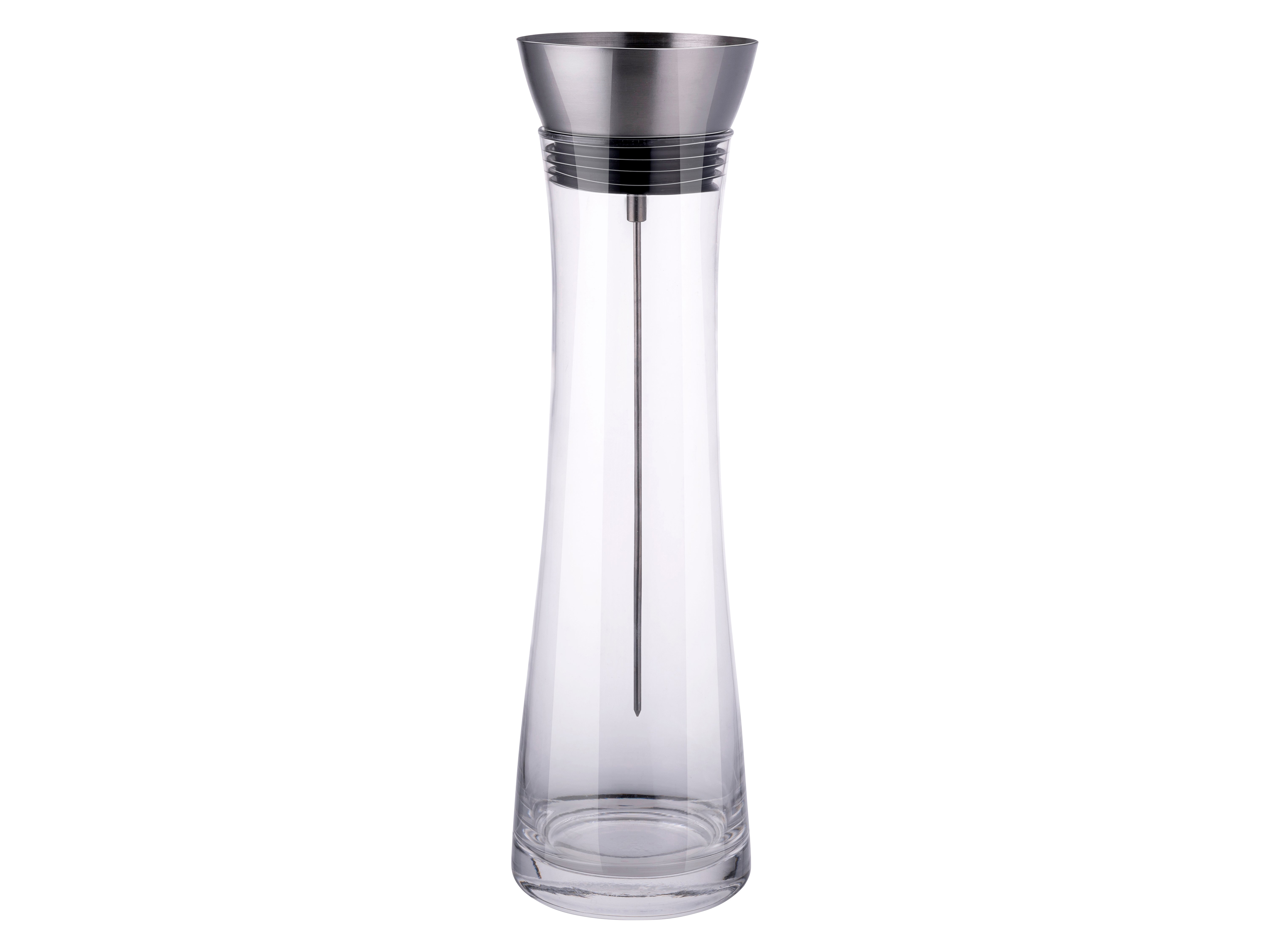 ALPINA Karaffe aus Glas, mit Spieß, 1.1L, Glas & Edelstahl, elegantes Design ALPINA Karaffe aus Glas, mit Spieß, 1.1L, Glas & Edelstahl, elegantes Design