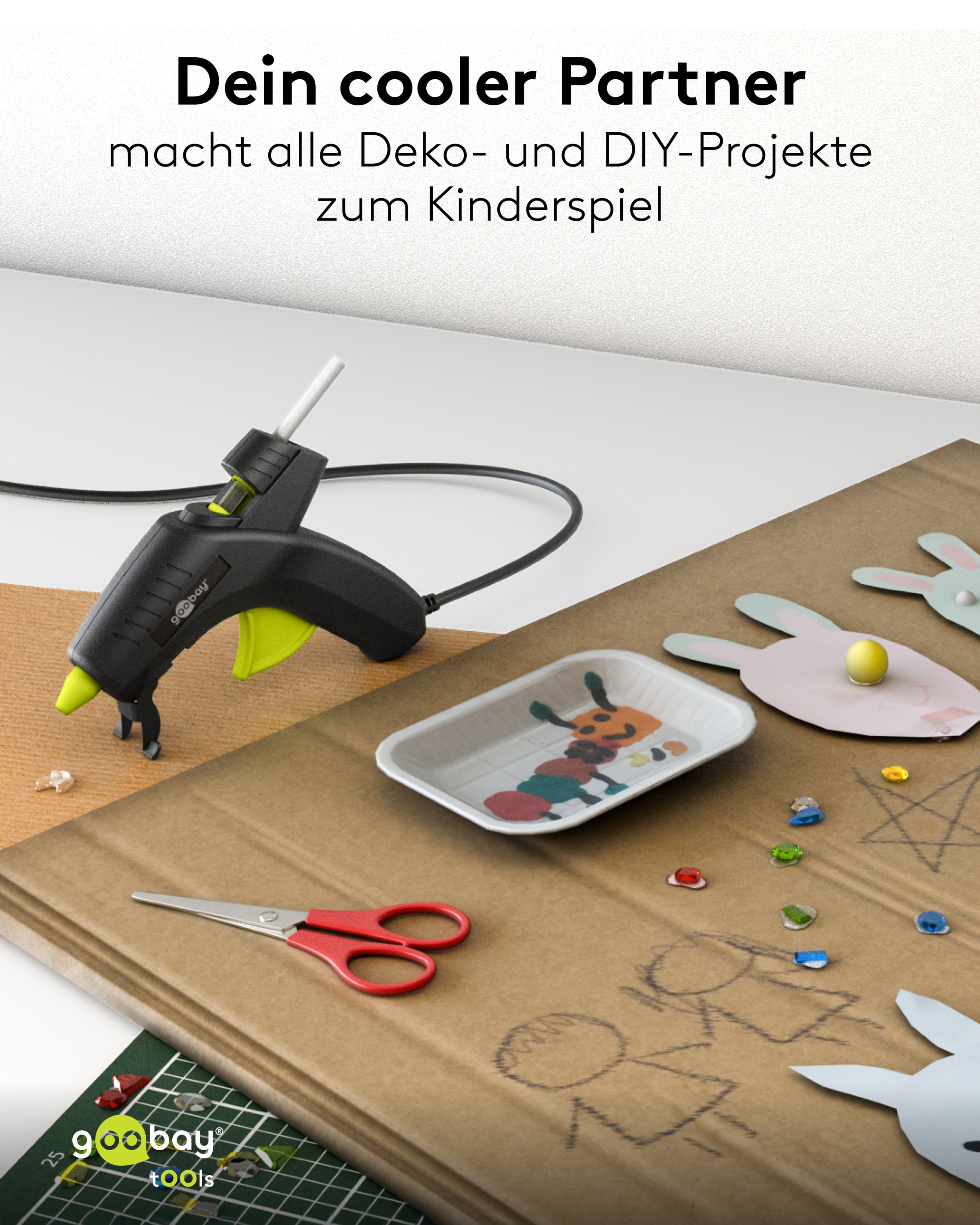 GOOBAY TOOLS Heißklebepistole Premium, 77824, 80 W, inkl. 2 Klebesticks GOOBAY TOOLS Heißklebepistole Premium, 77824, 80 W, inkl. 2 Klebesticks