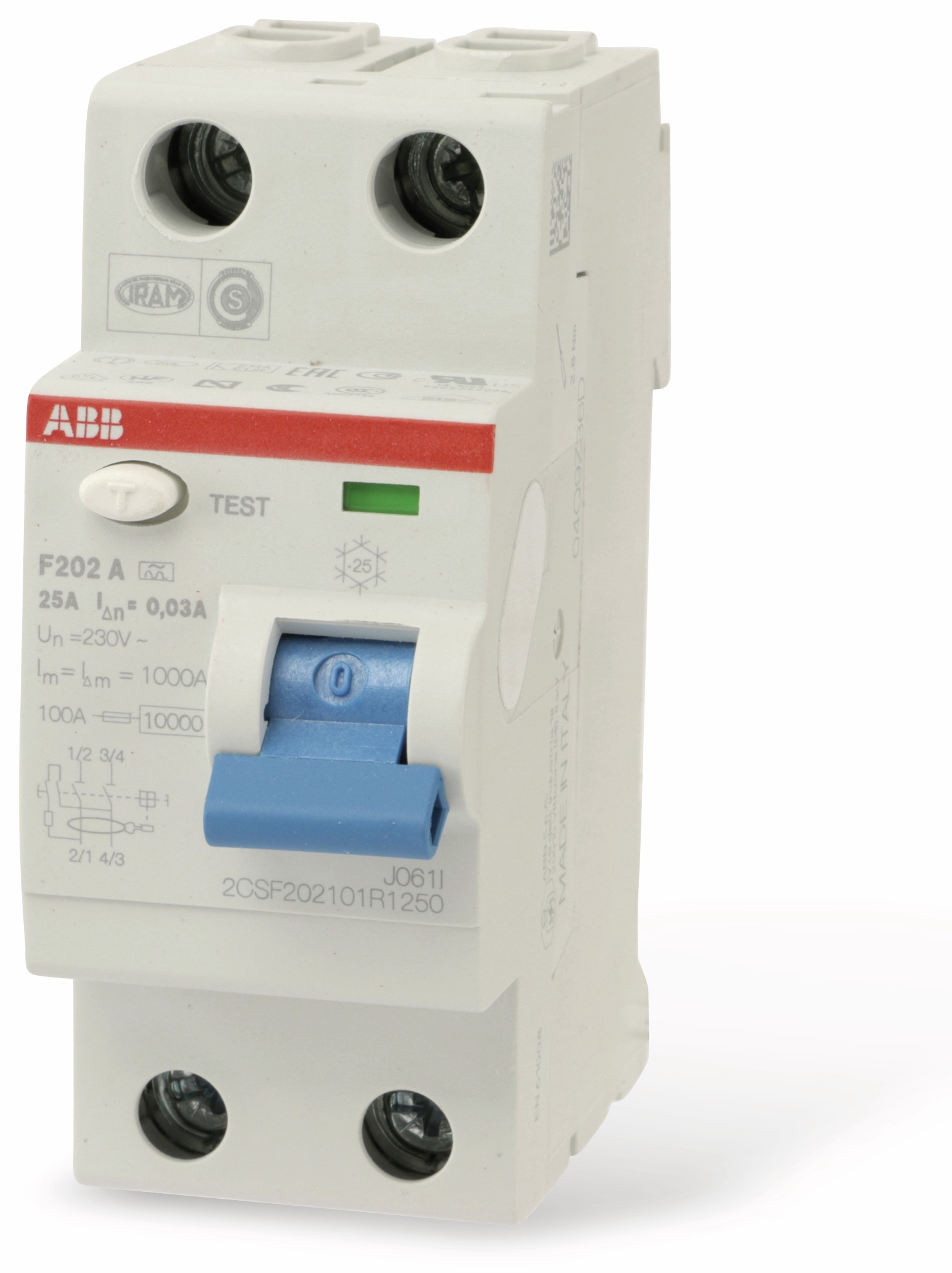 ABB Fehlerstrom-Schutzschalter F202A-25/0,03 ABB Fehlerstrom-Schutzschalter F202A-25/0,03