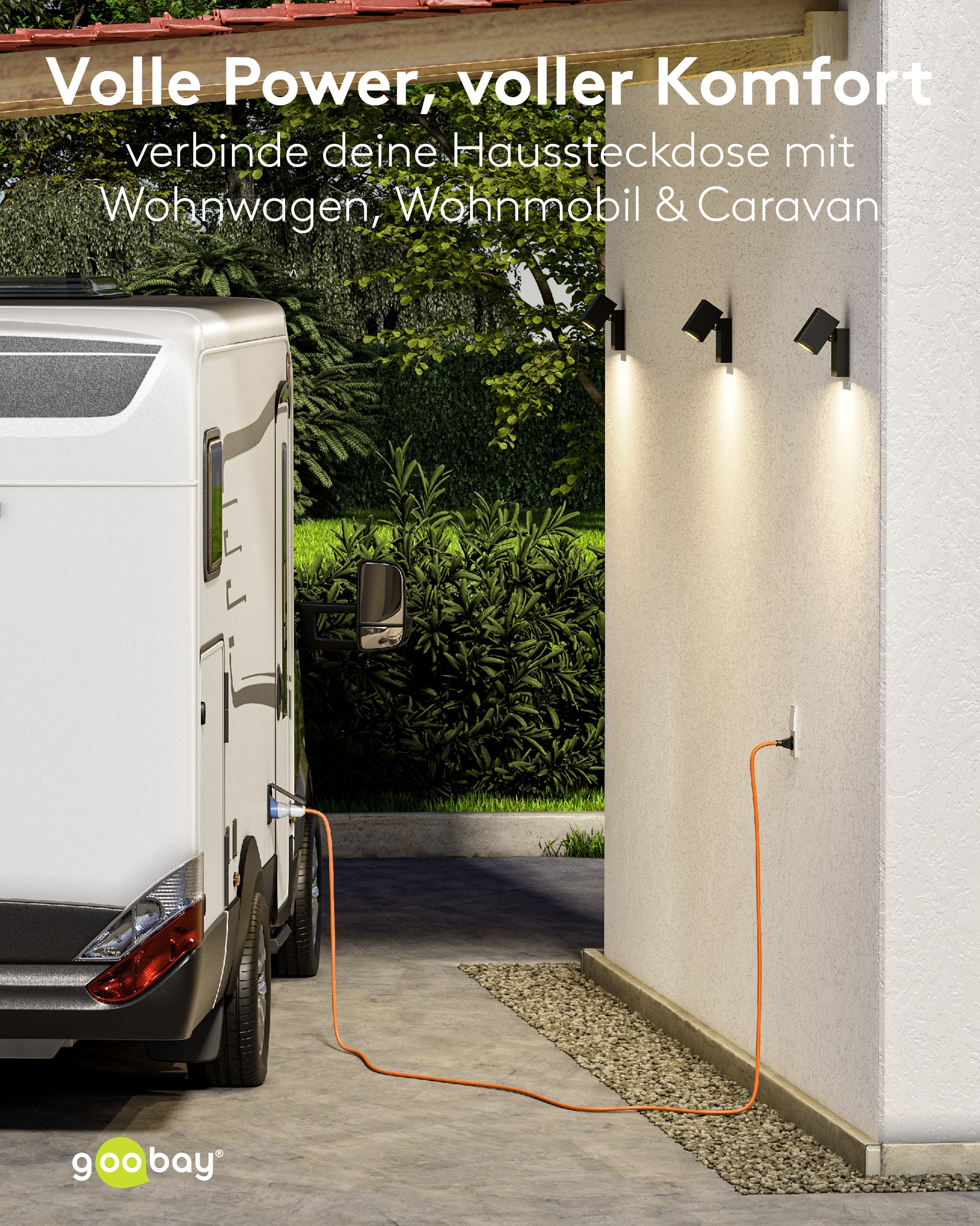 GOOBAY CEE-Adapterkabel 76185, 1,5 m, Stecker zu Schutzkontakt Stecker GOOBAY CEE-Adapterkabel 76185, 1,5 m, Stecker zu Schutzkontakt Stecker