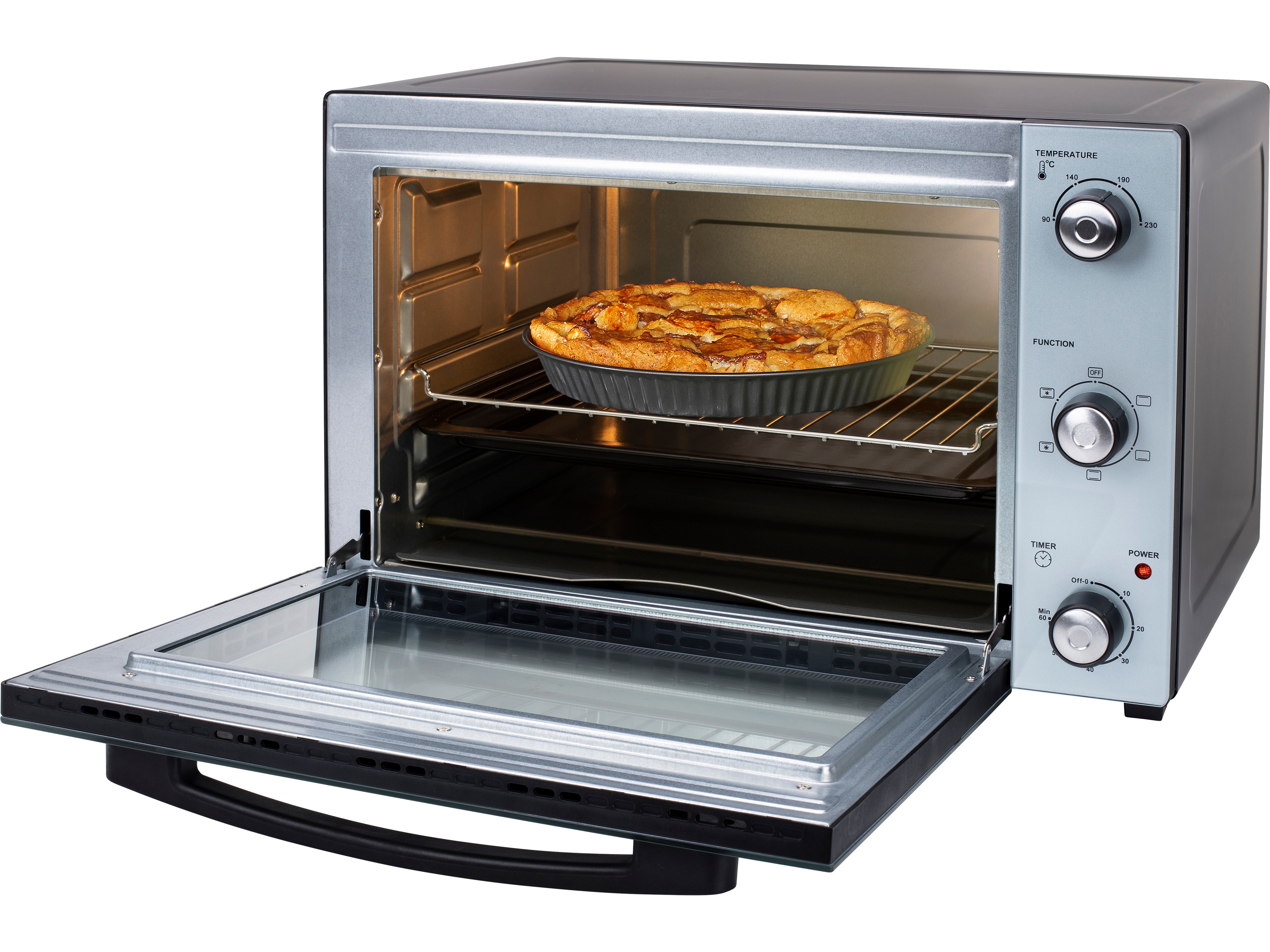 PRINCESS Mini-Backofen 01.112754.01.001, 45 L, 1800 W, Umluft, silber PRINCESS Mini-Backofen 01.112754.01.001, 45 L, 1800 W, Umluft, silber