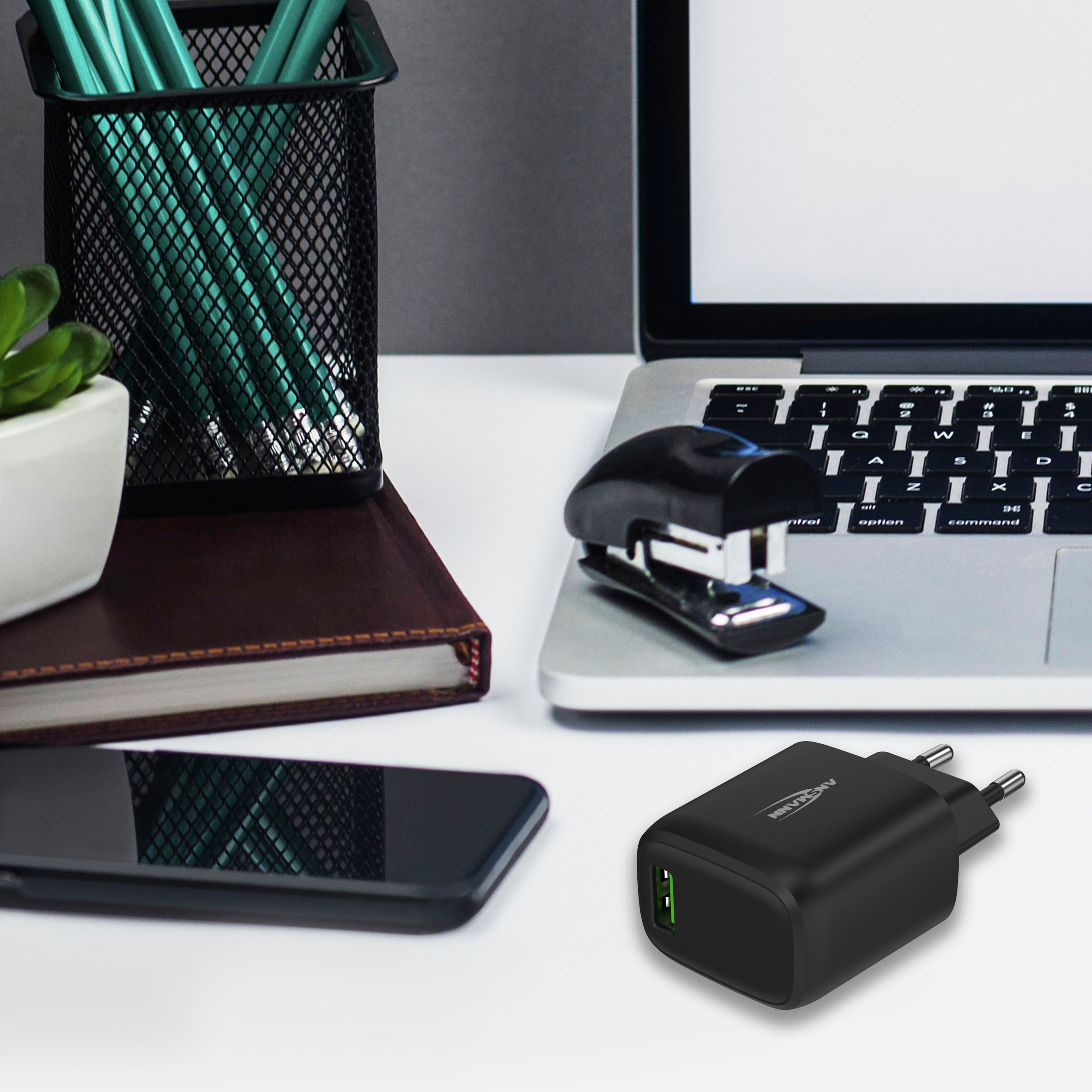 ANSMANN USB -Ladegerät Home Charger ,HC118QC /3 A/18 W/1 Port, schwarz ANSMANN USB -Ladegerät Home Charger ,HC118QC /3 A/18 W/1 Port, schwarz