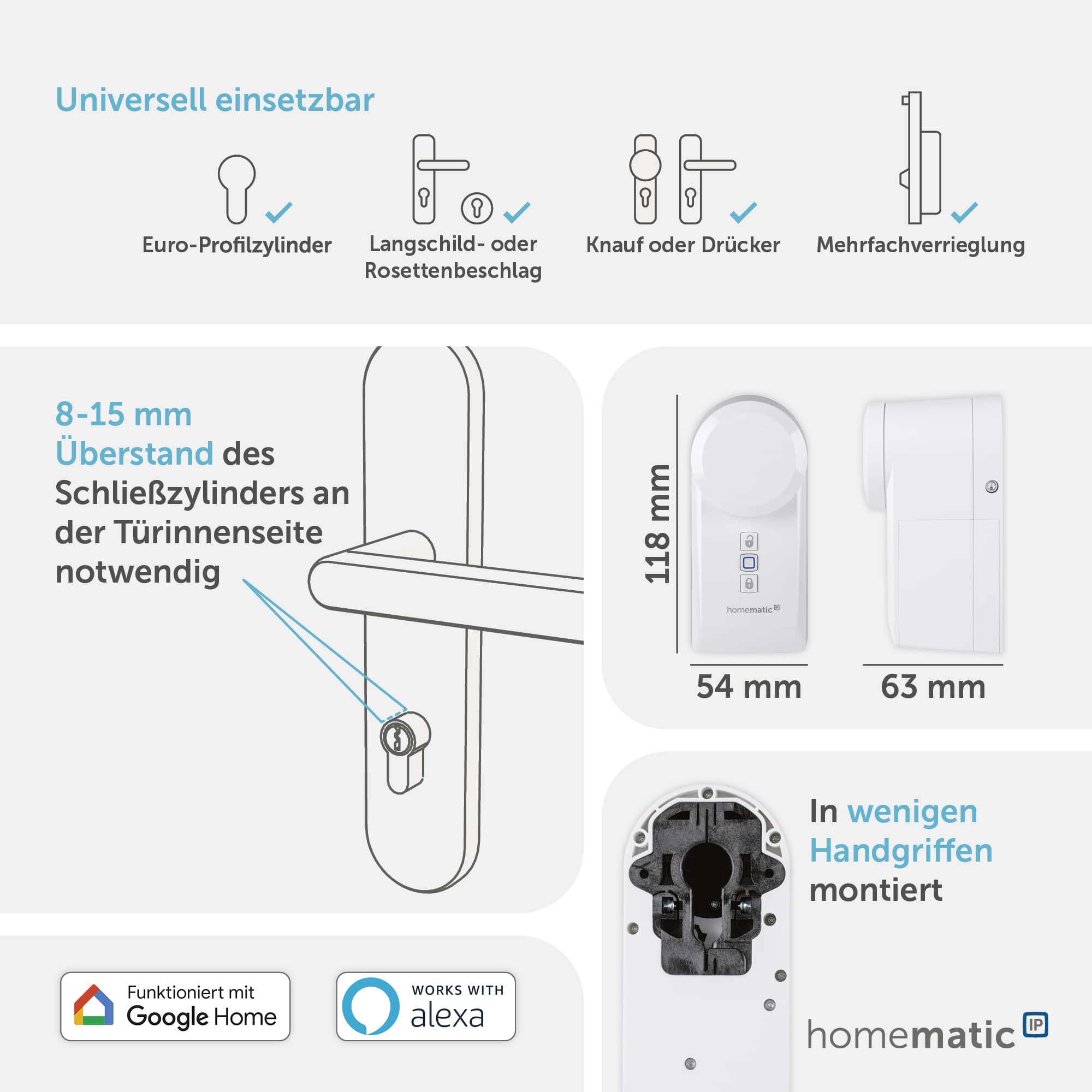 HOMEMATIC IP Smart Home 154952A0 Türschlossantrieb HOMEMATIC IP Smart Home 154952A0 Türschlossantrieb