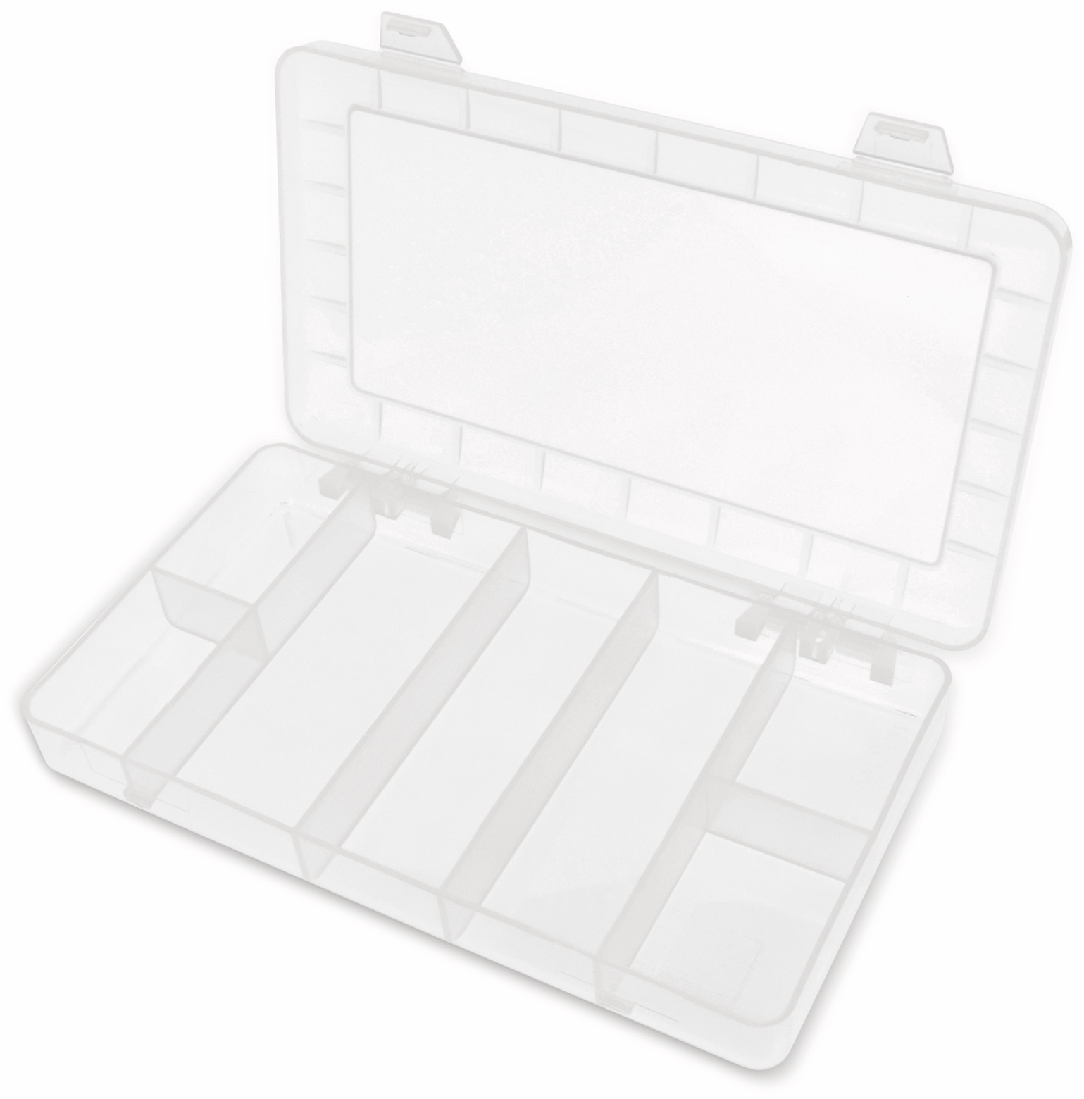 Sortimentsbox, 190x110x25, 7 Fächer, PP, transparent Sortimentsbox, 190x110x25, 7 Fächer, PP, transparent