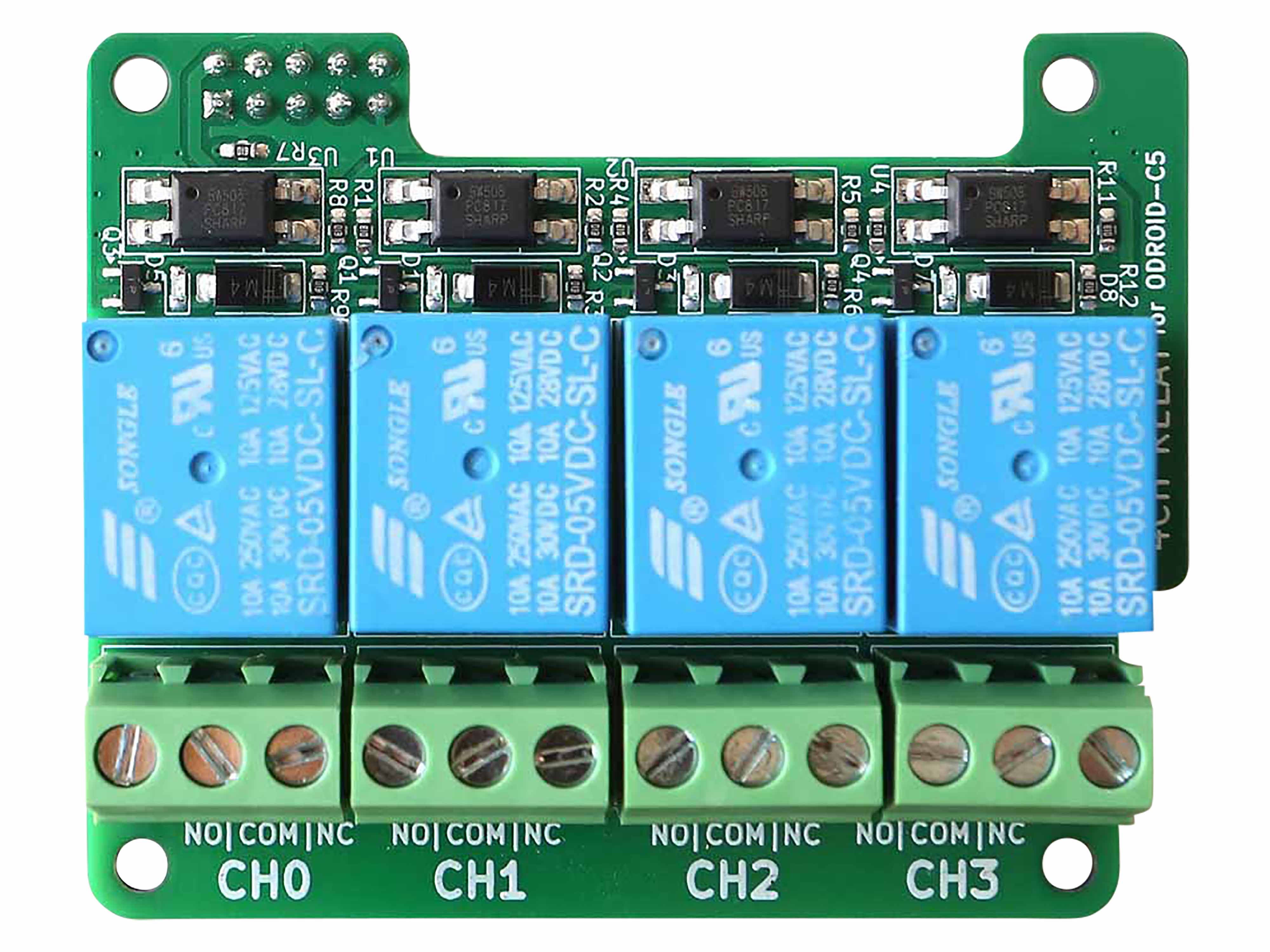 ODROID 4-Kanal-Relais-Board für ODROID-C5 ODROID 4-Kanal-Relais-Board für ODROID-C5