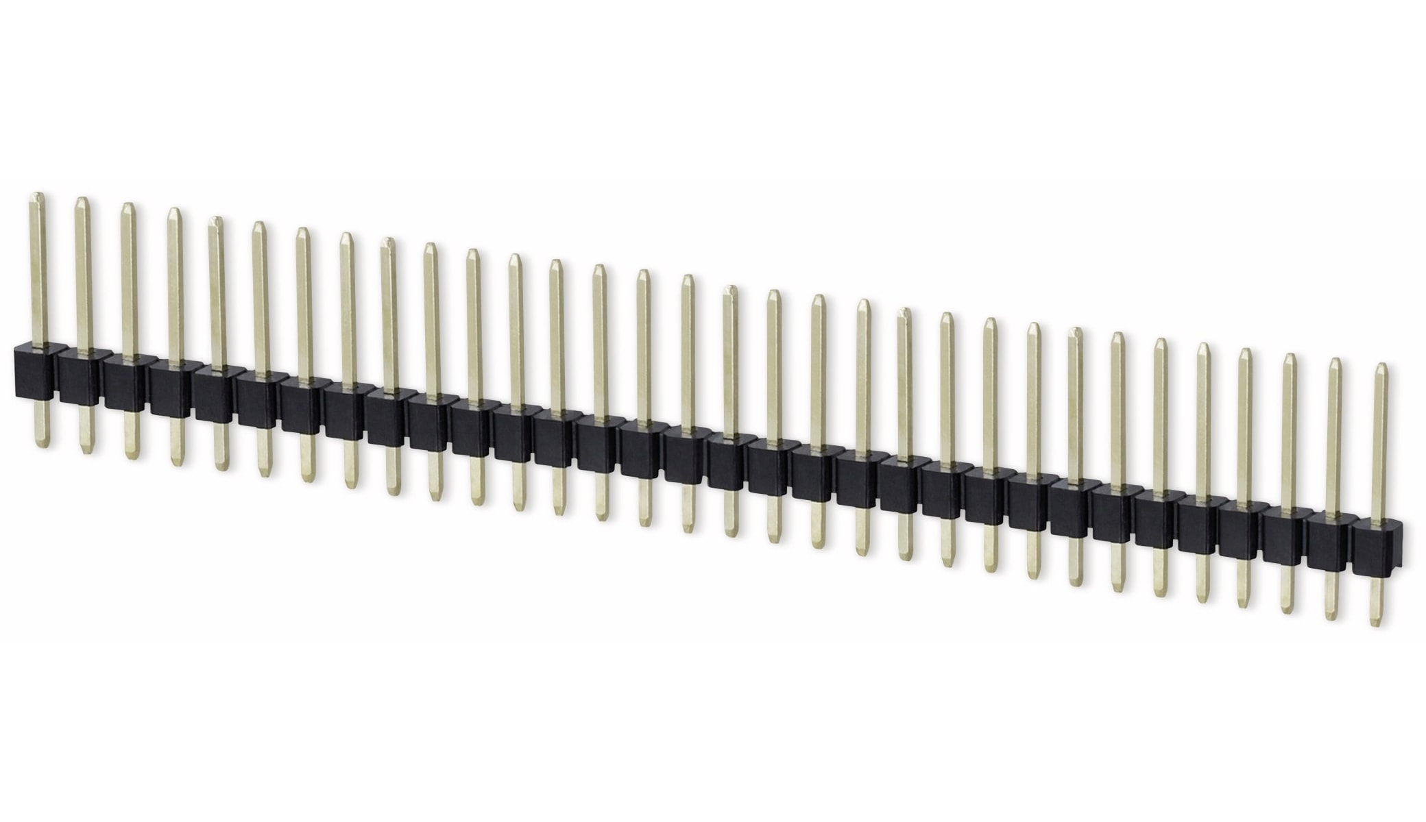 Stiftleiste, 1 x 32, 2,54 mm, gerade, 0,8µ Au (Gold), 5 Stück Stiftleiste, 1 x 32, 2,54 mm, gerade, 0,8µ Au (Gold), 5 Stück