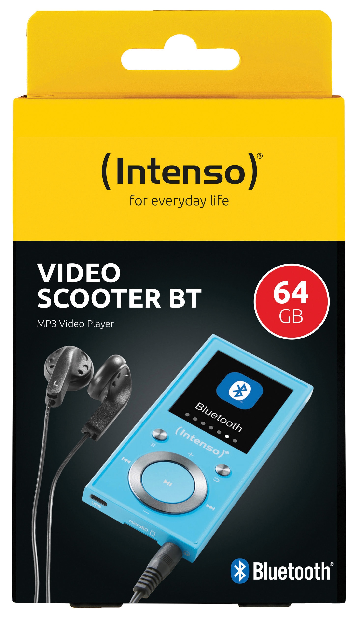 INTENSO MP3-Videoplayer 3717493, Video Scooter BT, 64GB, 4,6 cm (1,8"), blau INTENSO MP3-Videoplayer 3717493, Video Scooter BT, 64GB, 4,6 cm (1,8"), blau