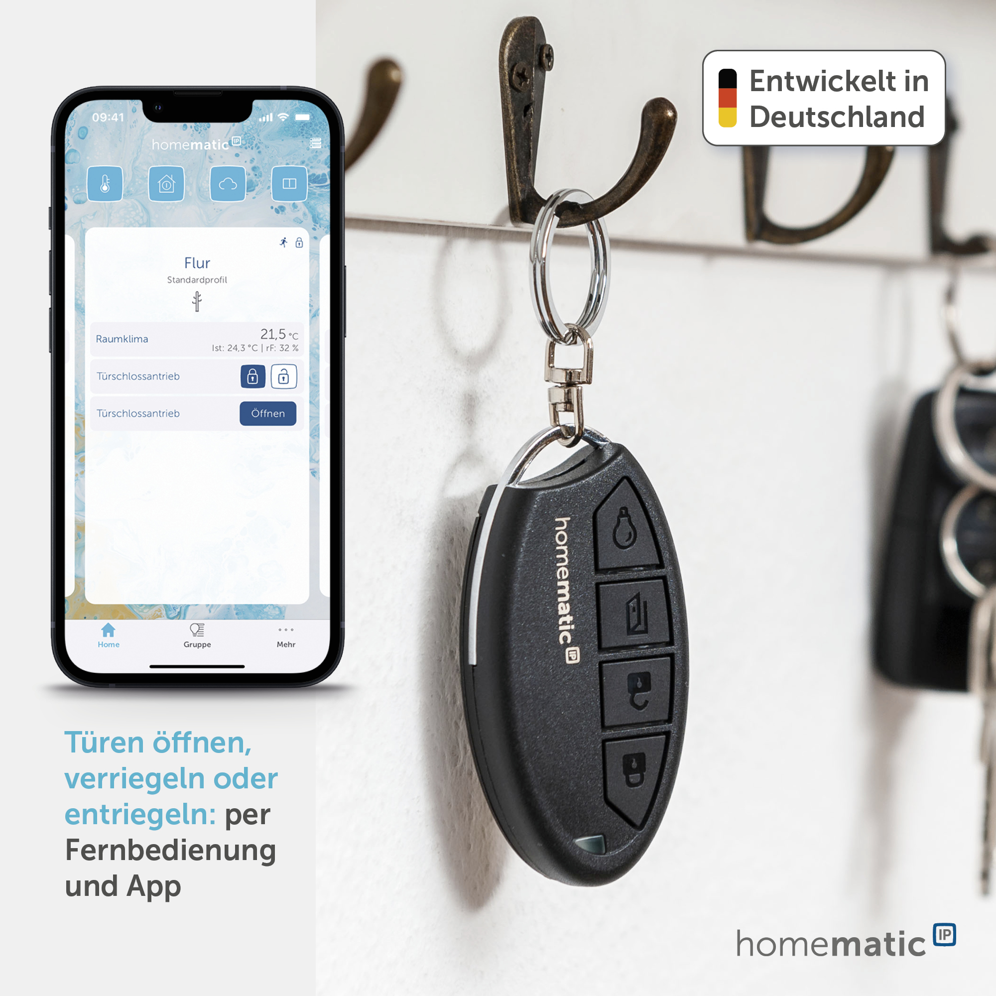 HOMEMATIC IP Smart Home 142561A0, Schlüsselbundfernbedienung - Zutritt HOMEMATIC IP Smart Home 142561A0, Schlüsselbundfernbedienung - Zutritt