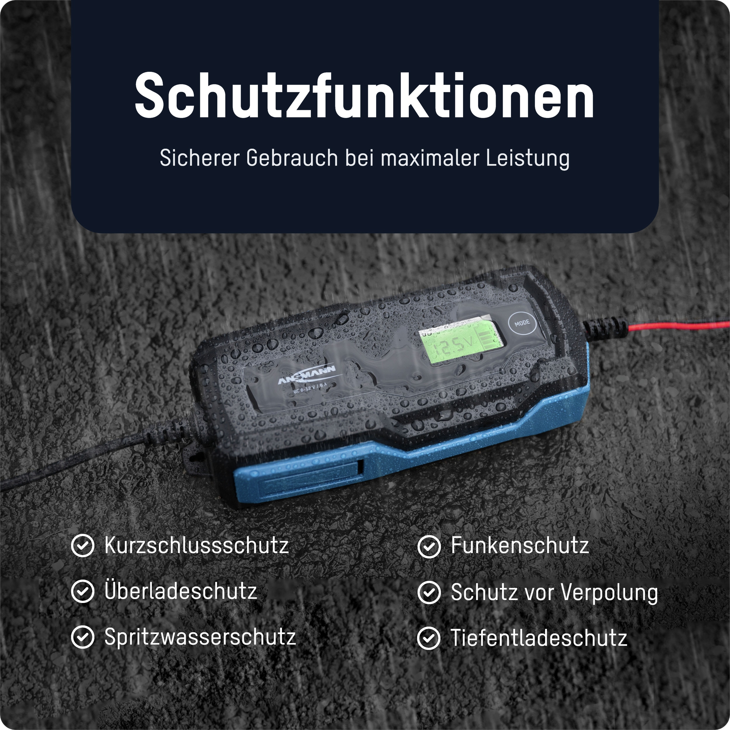 ANSMANN Autobatterie-Ladegerät, 1001-0145, Bleiladegerät, BC 6...12 V-, 6 A ANSMANN Autobatterie-Ladegerät, 1001-0145, Bleiladegerät, BC 6...12 V-, 6 A