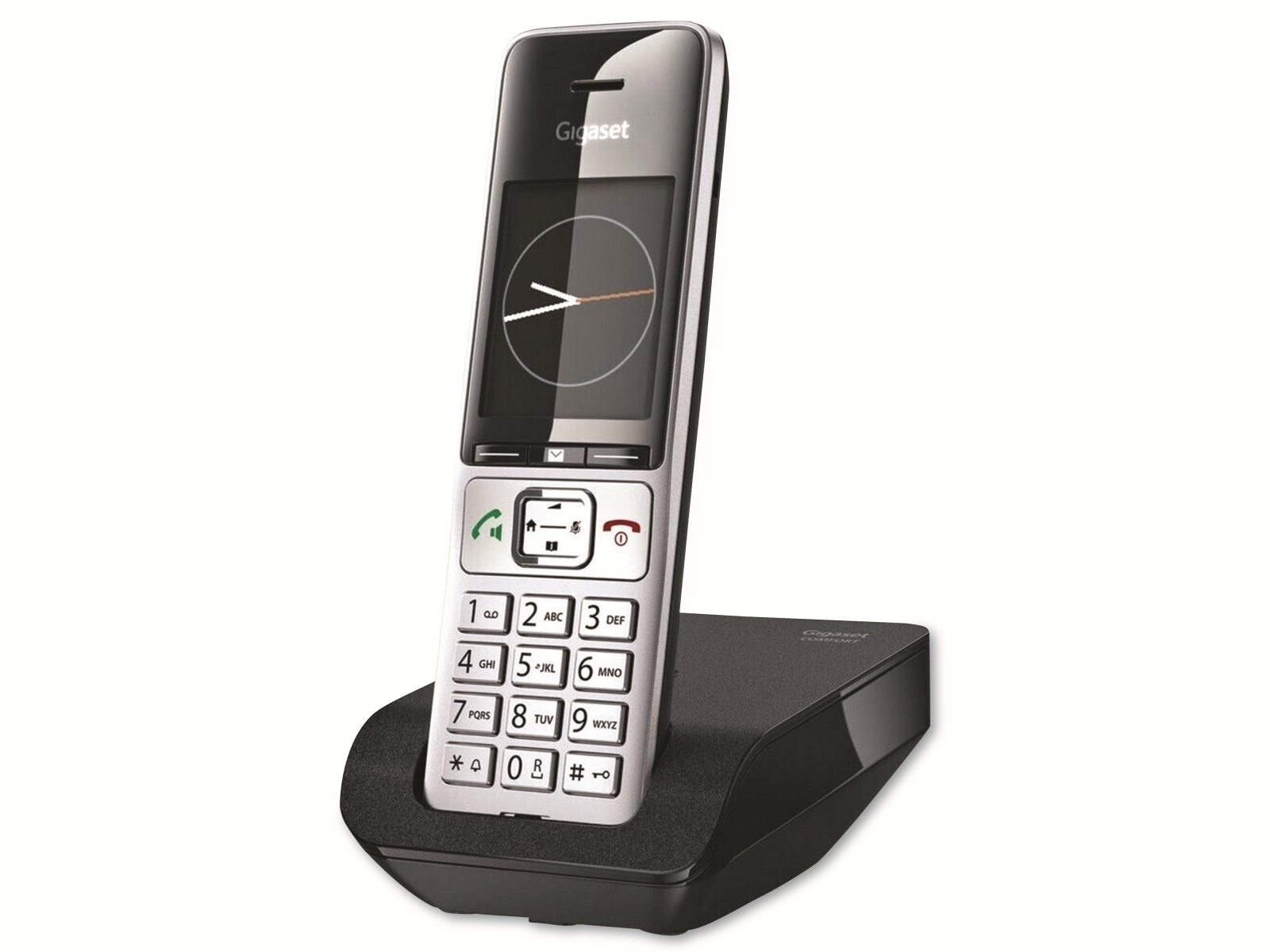 GIGASET Telefon Comfort 500, silber-schwarz GIGASET Telefon Comfort 500, silber-schwarz