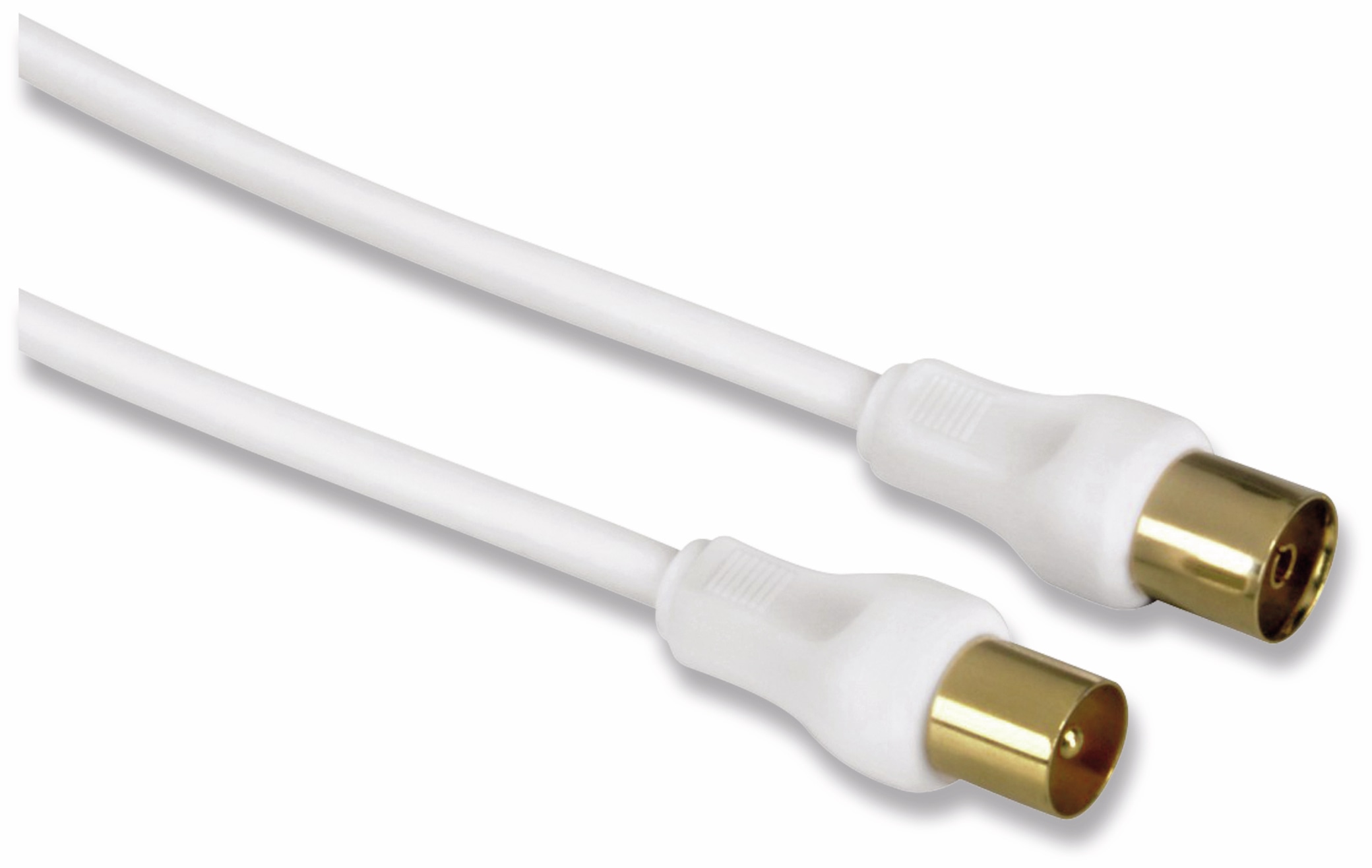 HAMA Antennenanschlusskabel 132150, Stecker/Kupplung, weiß, 3 m, vergoldet HAMA Antennenanschlusskabel 132150, Stecker/Kupplung, weiß, 3 m, vergoldet