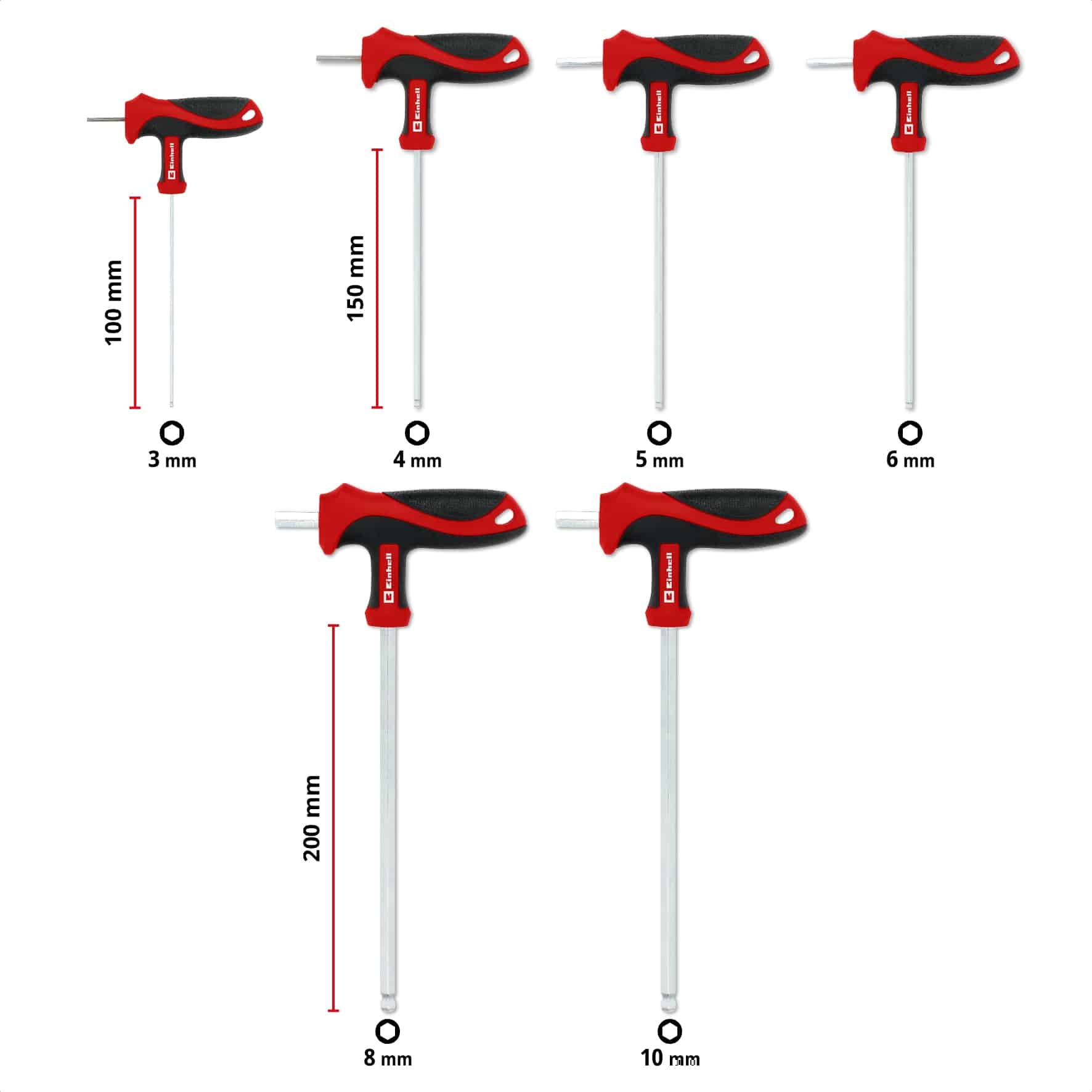 EINHELL T-Griff Schraubendreher-Set, 370539, 6-teilig EINHELL T-Griff Schraubendreher-Set, 370539, 6-teilig