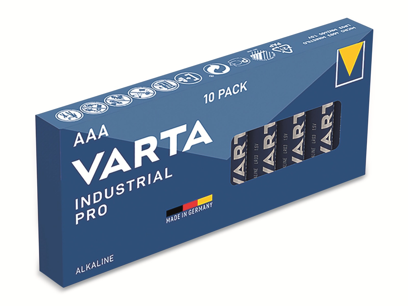 VARTA Batterie Alkaline, Micro, AAA, LR03, 1.5V, Industrial Pro, 10 Stück VARTA Batterie Alkaline, Micro, AAA, LR03, 1.5V, Industrial Pro, 10 Stück