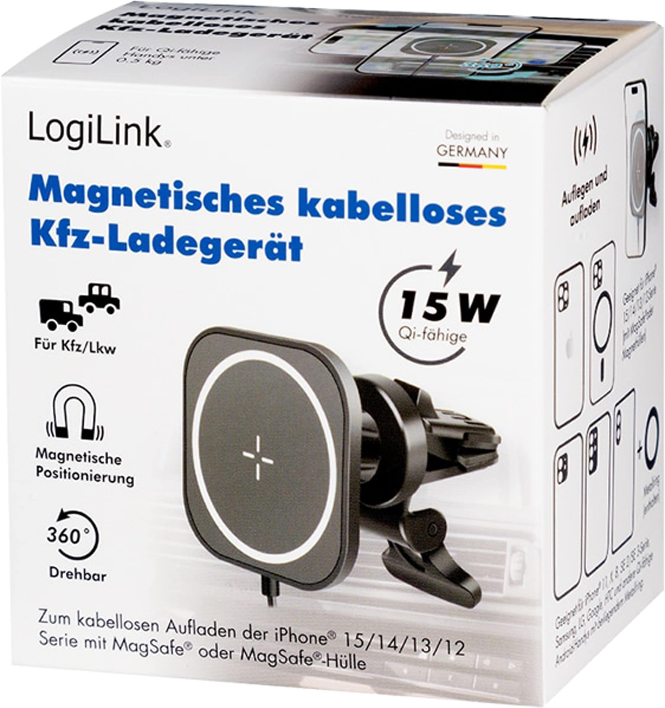 LOGILINK Kfz-Smartphonehalterung PA0329 mit Ladefunktion LOGILINK Kfz-Smartphonehalterung PA0329 mit Ladefunktion