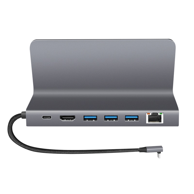 LOGILINK USB 3.2 Dockingstation UA0408, Gen1, 6-Port, USB-C PD, Aluminium-Silber LOGILINK USB 3.2 Dockingstation UA0408, Gen1, 6-Port, USB-C PD, Aluminium-Silber