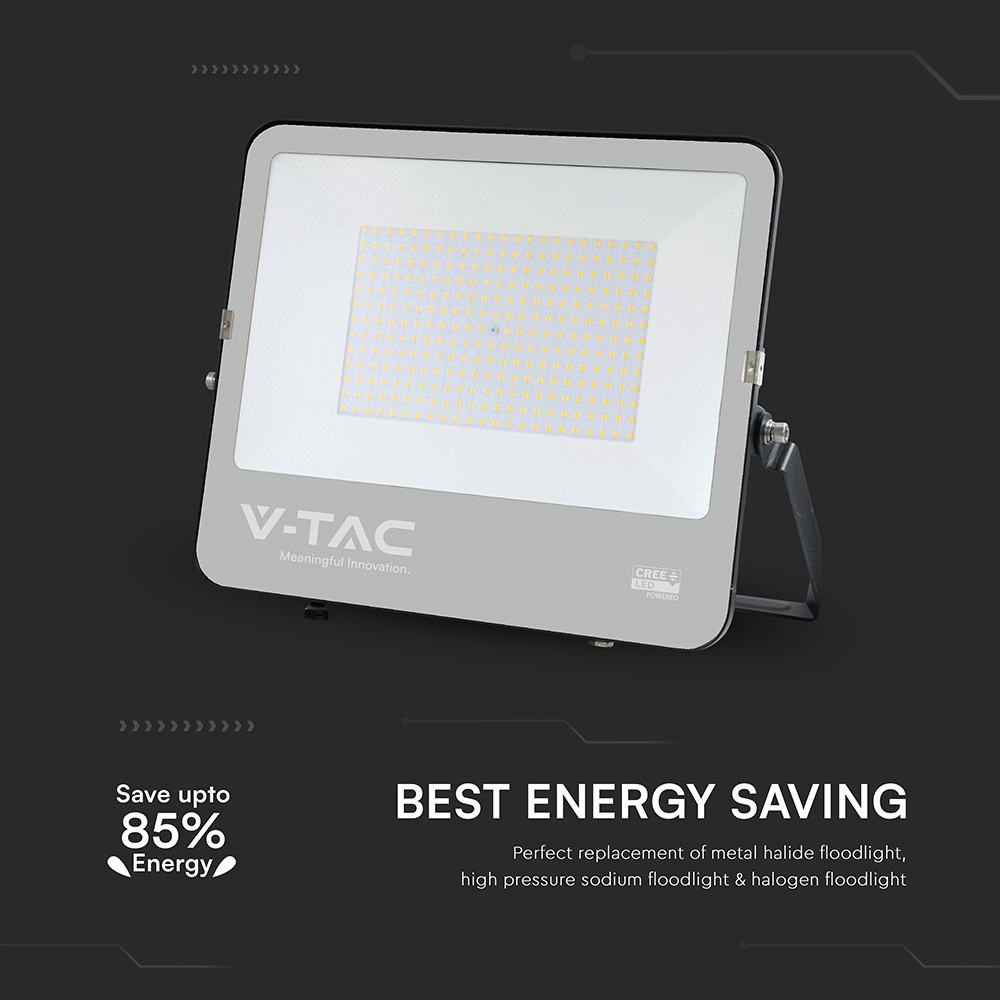 V-TAC LED-Fluter VT-44201, 200W, 6500K, EEK: D, CREE Chip, 27000lm, IP65, schwarz V-TAC LED-Fluter VT-44201, 200W, 6500K, EEK: D, CREE Chip, 27000lm, IP65, schwarz