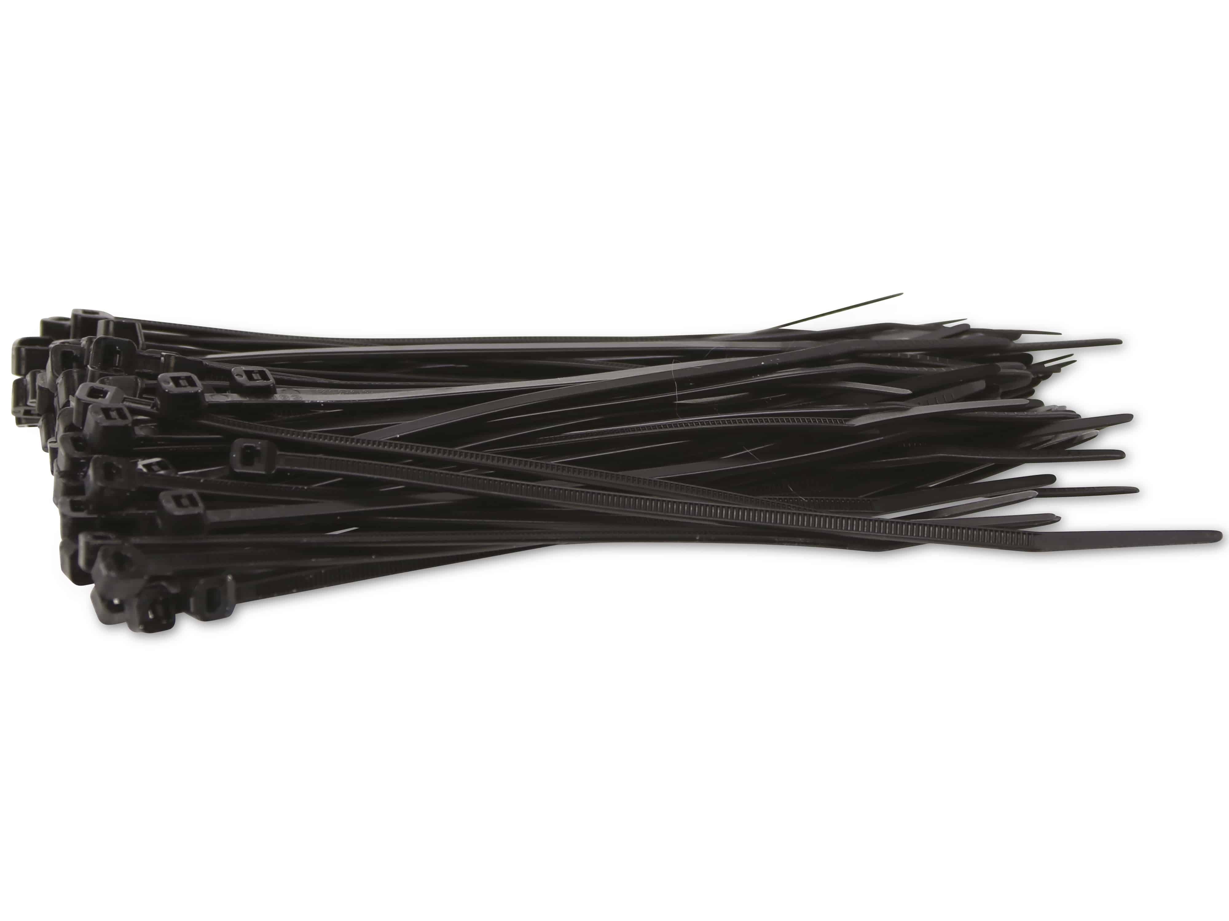KSS Kabelbinder-Sortiment Polyamid 6.6, schwarz, 142x3,2, UV-beständig, 100 Stück KSS Kabelbinder-Sortiment Polyamid 6.6, schwarz, 142x3,2, UV-beständig, 100 Stück