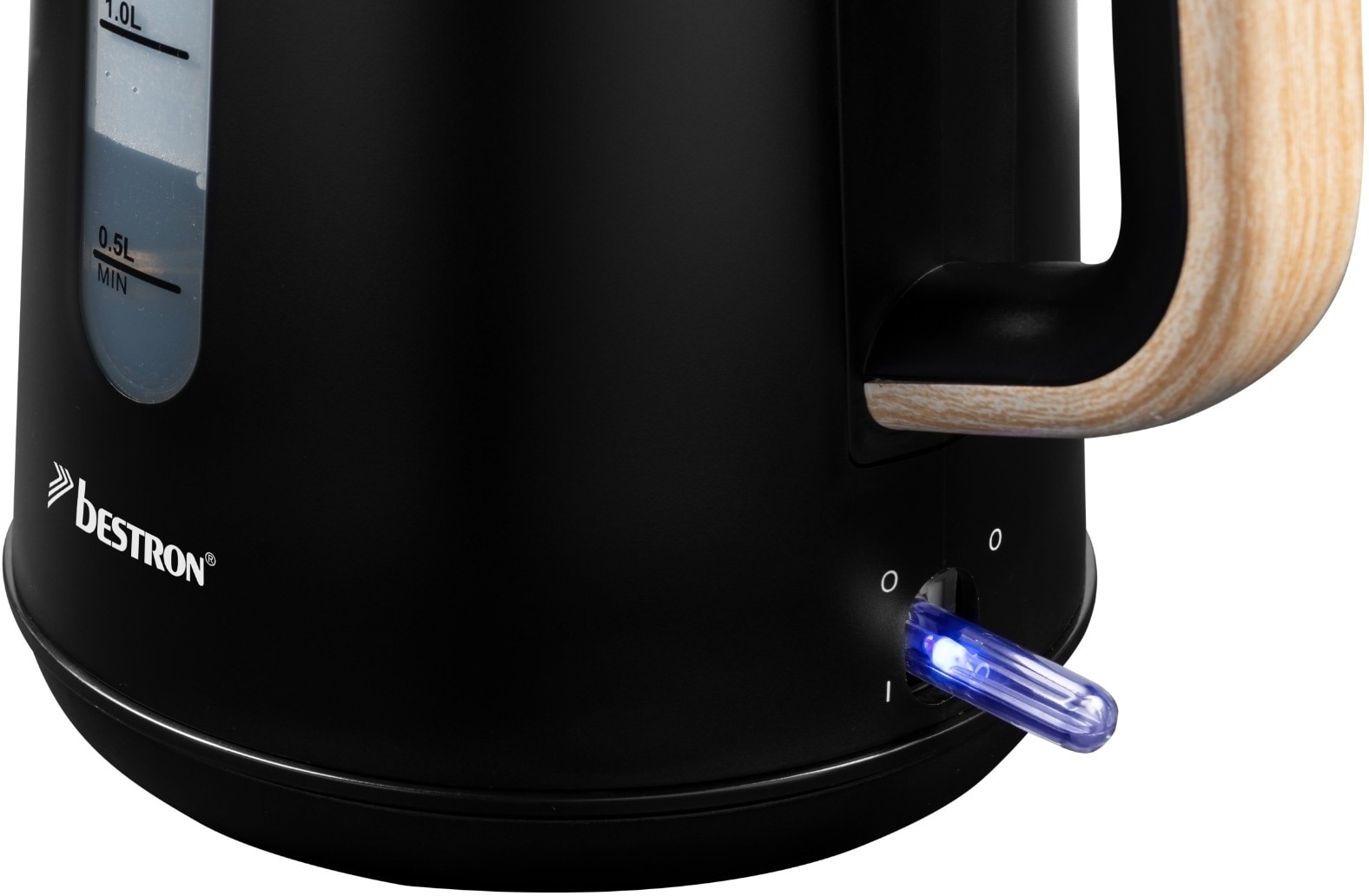 BESTRON Wasserkocher Black & Wood, AWK2200BW, 1,7 L, 2200 W, schwarz BESTRON Wasserkocher Black & Wood, AWK2200BW, 1,7 L, 2200 W, schwarz