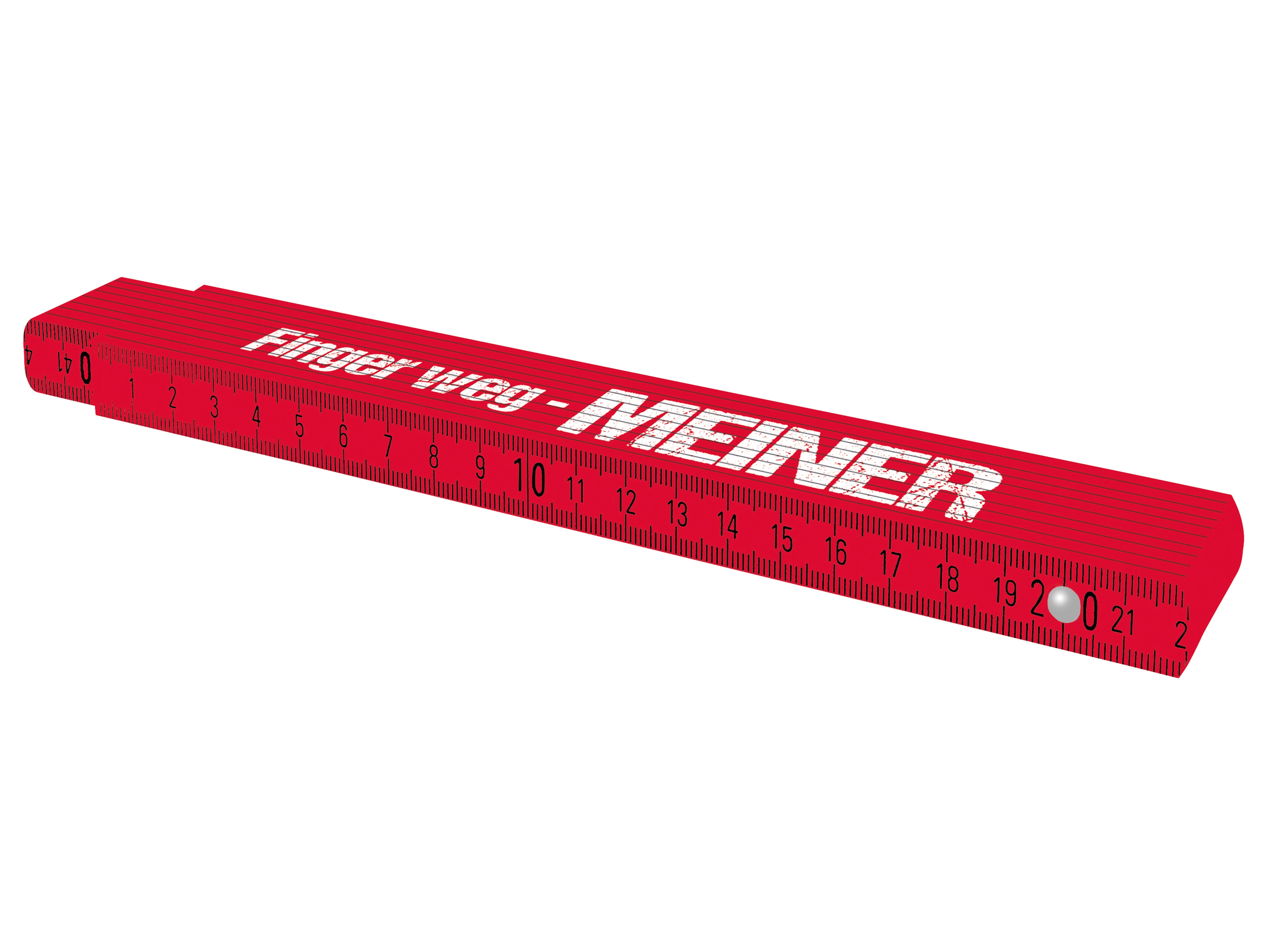 TOX Meterstab, Aufdruck: Finger weg - MEINER, 2 m TOX Meterstab, Aufdruck: Finger weg - MEINER, 2 m
