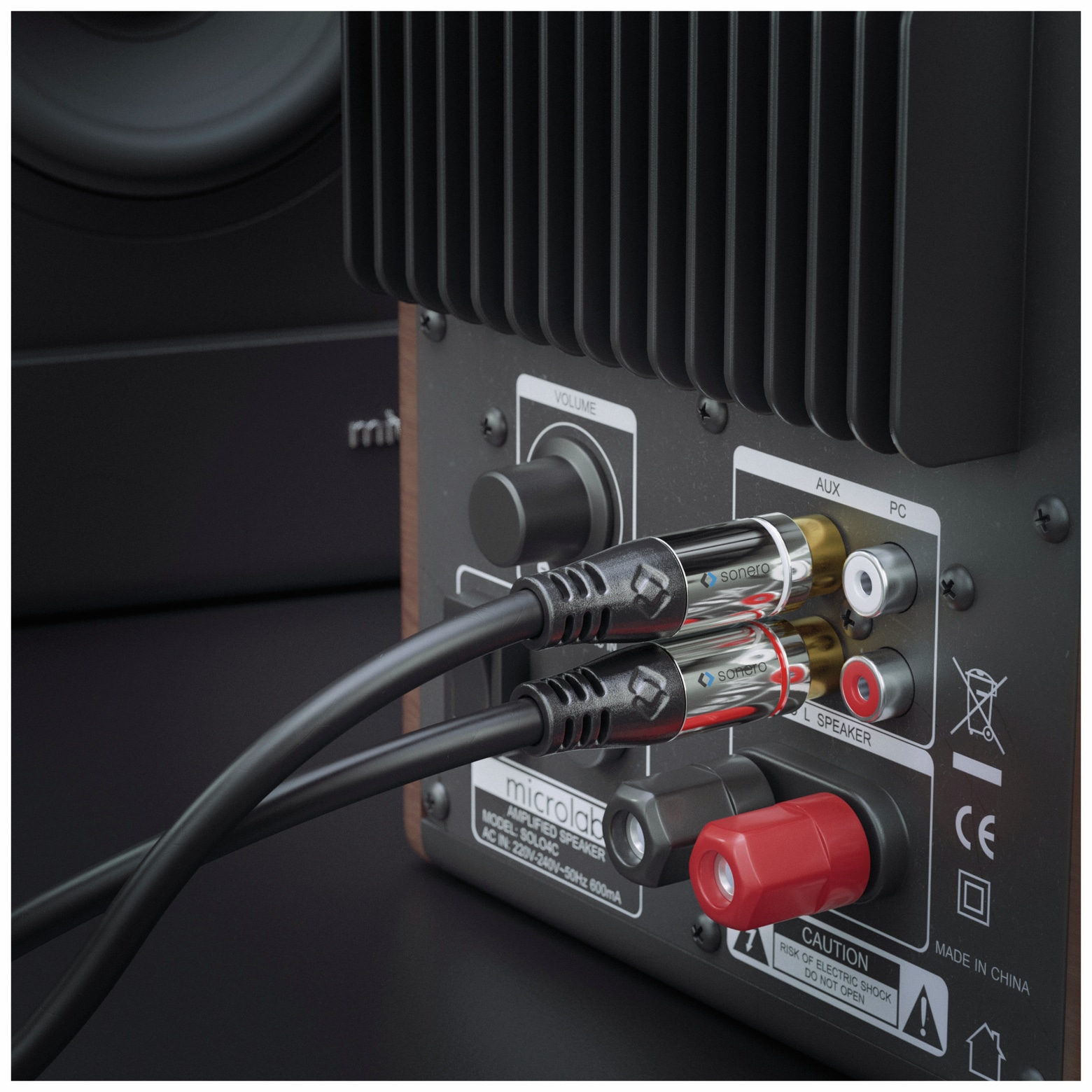 SONERO Audioadapter 0,20 m, 2x Cinchstecker auf Cinchbuchse SONERO Audioadapter 0,20 m, 2x Cinchstecker auf Cinchbuchse