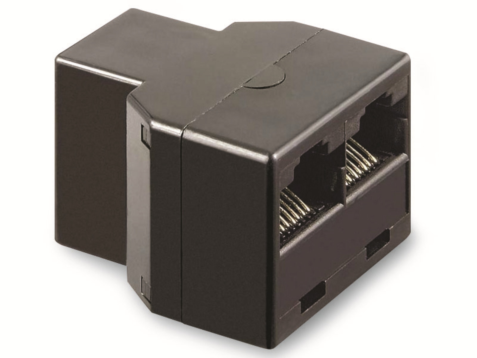 GOOBAY ISDN T-Adapter, 2x RJ45 Buchse, schwarz GOOBAY ISDN T-Adapter, 2x RJ45 Buchse, schwarz