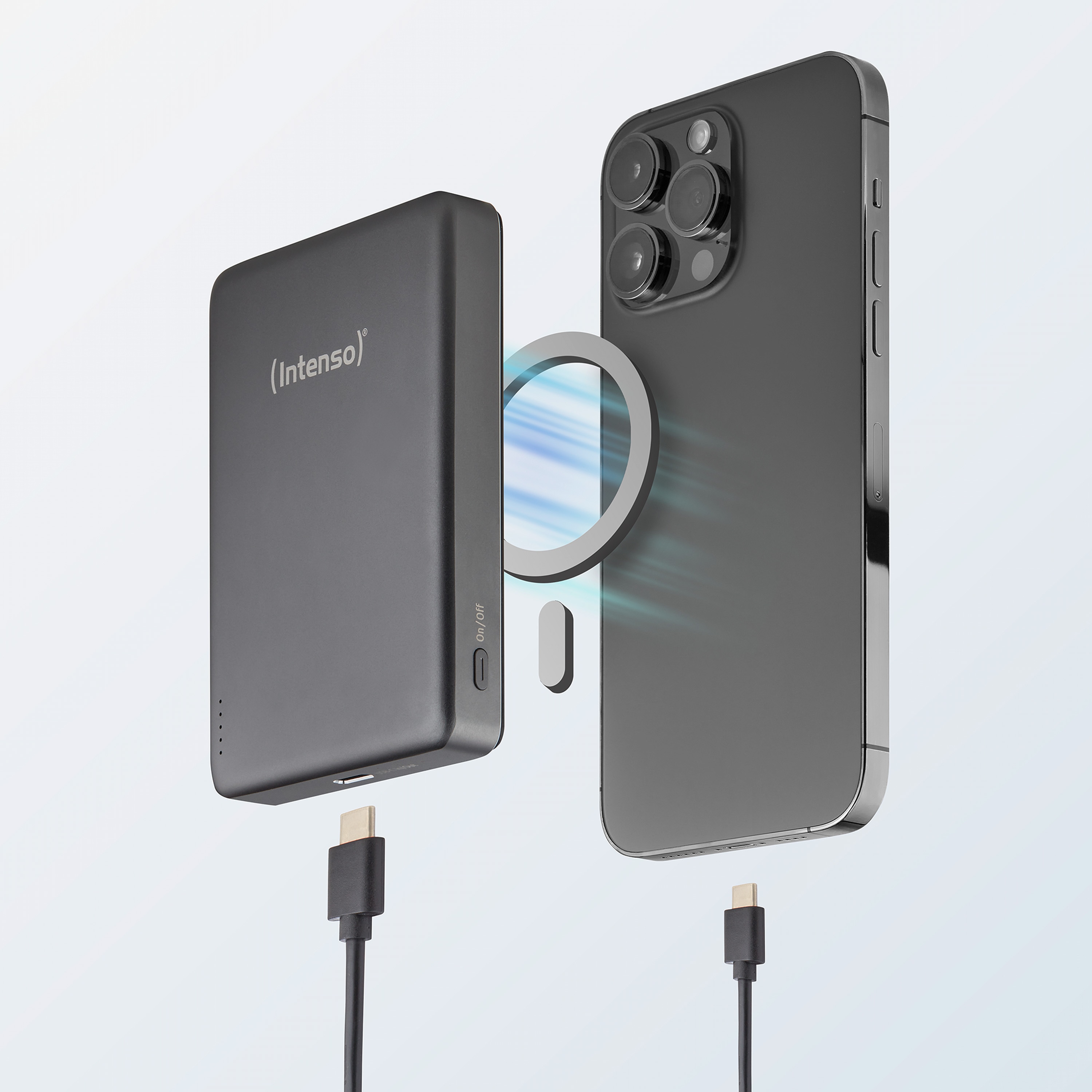 INTENSO Powerbank Magnetic Wireless, MW 10000, grau INTENSO Powerbank Magnetic Wireless, MW 10000, grau