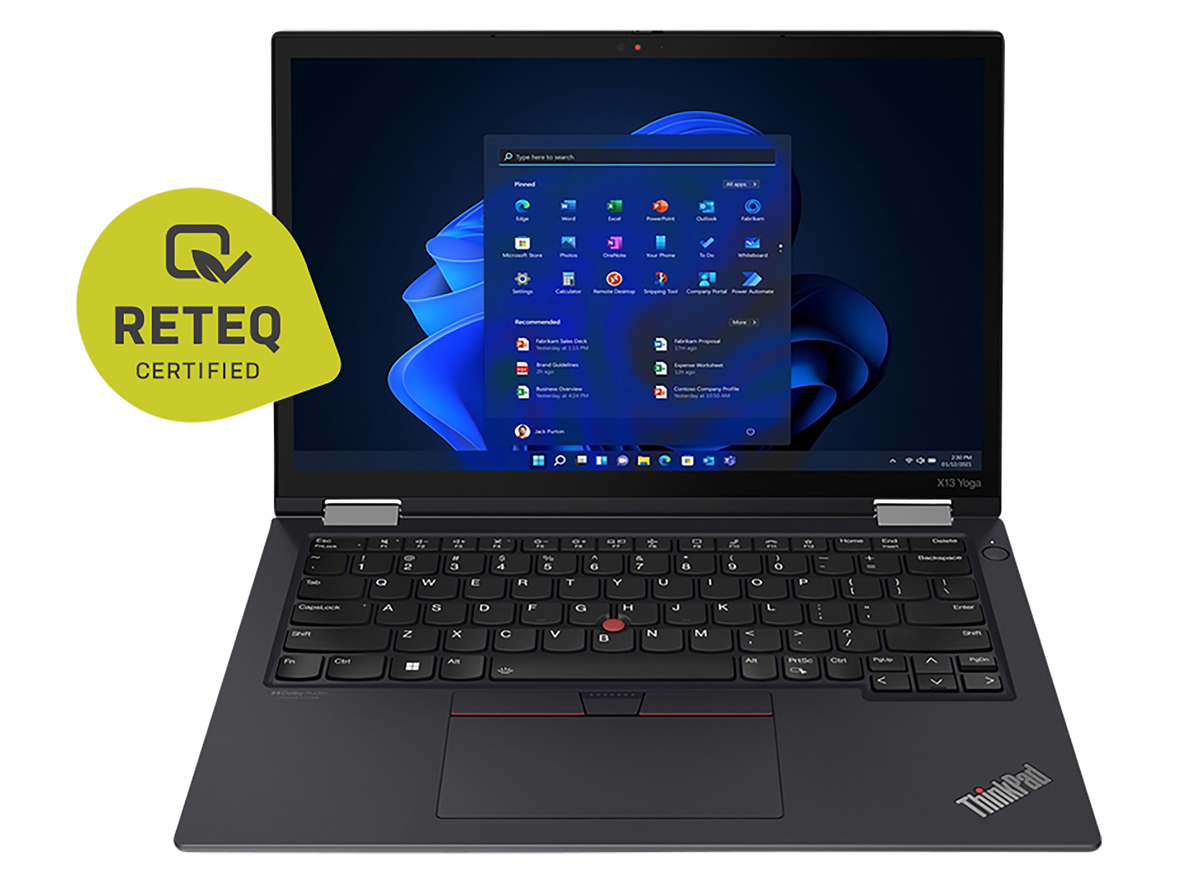 LENOVO Notebook Thinkpad X13 Yoga, 33,78 cm (13,3",) 16GB, 256GB, Win11Pro, refurbished LENOVO Notebook Thinkpad X13 Yoga, 33,78 cm (13,3",) 16GB, 256GB, Win11Pro, refurbished