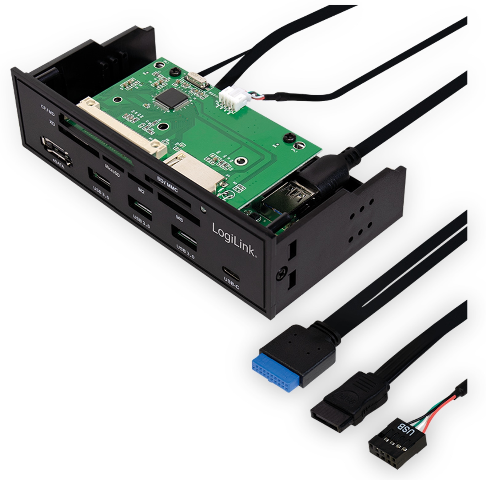 LOGILINK USB3.0 Einbau-Hub UA0341, mit Cardreader, 5,25" LOGILINK USB3.0 Einbau-Hub UA0341, mit Cardreader, 5,25"